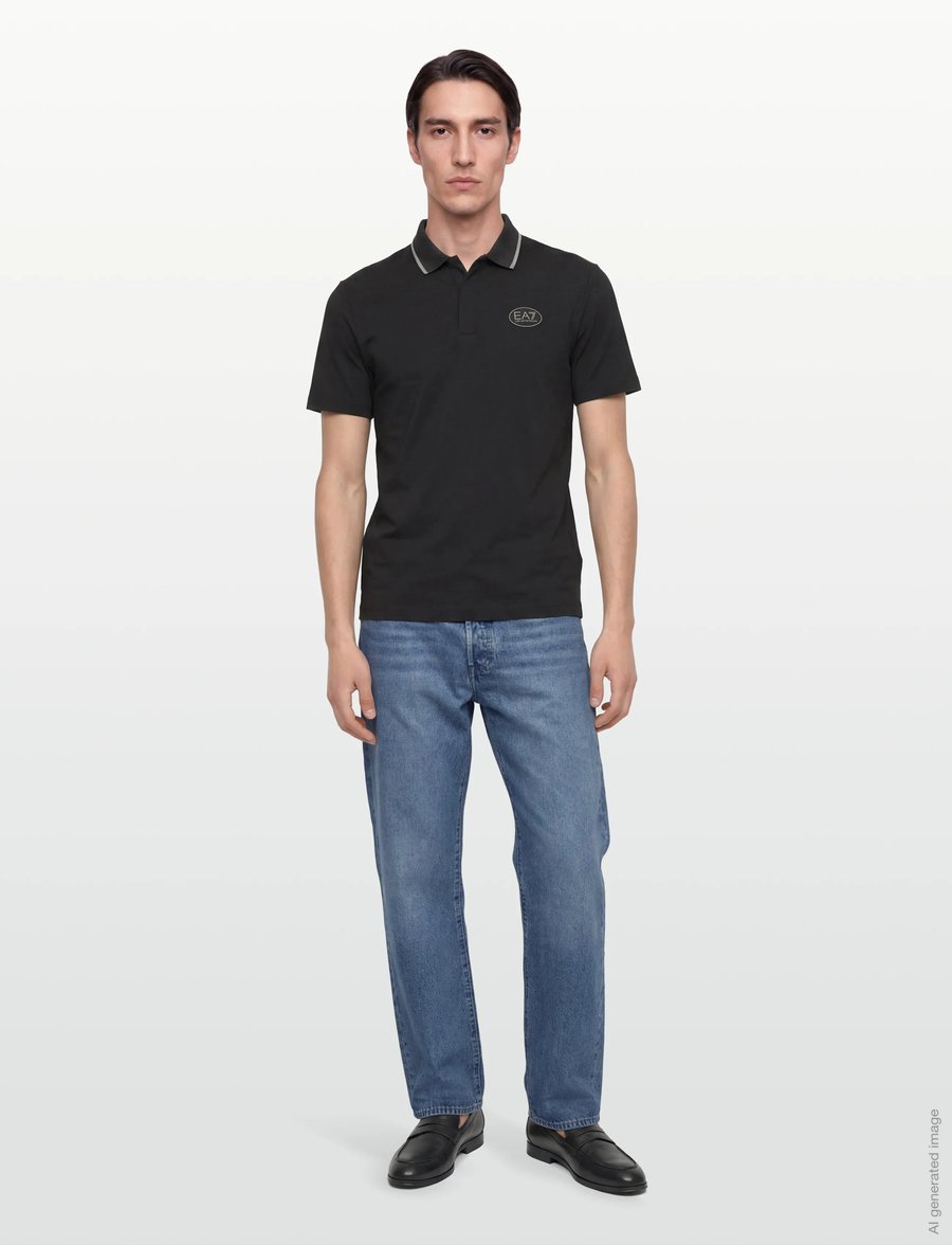 EA7 - POLO SHIRT - kurzärmelig - black - 0