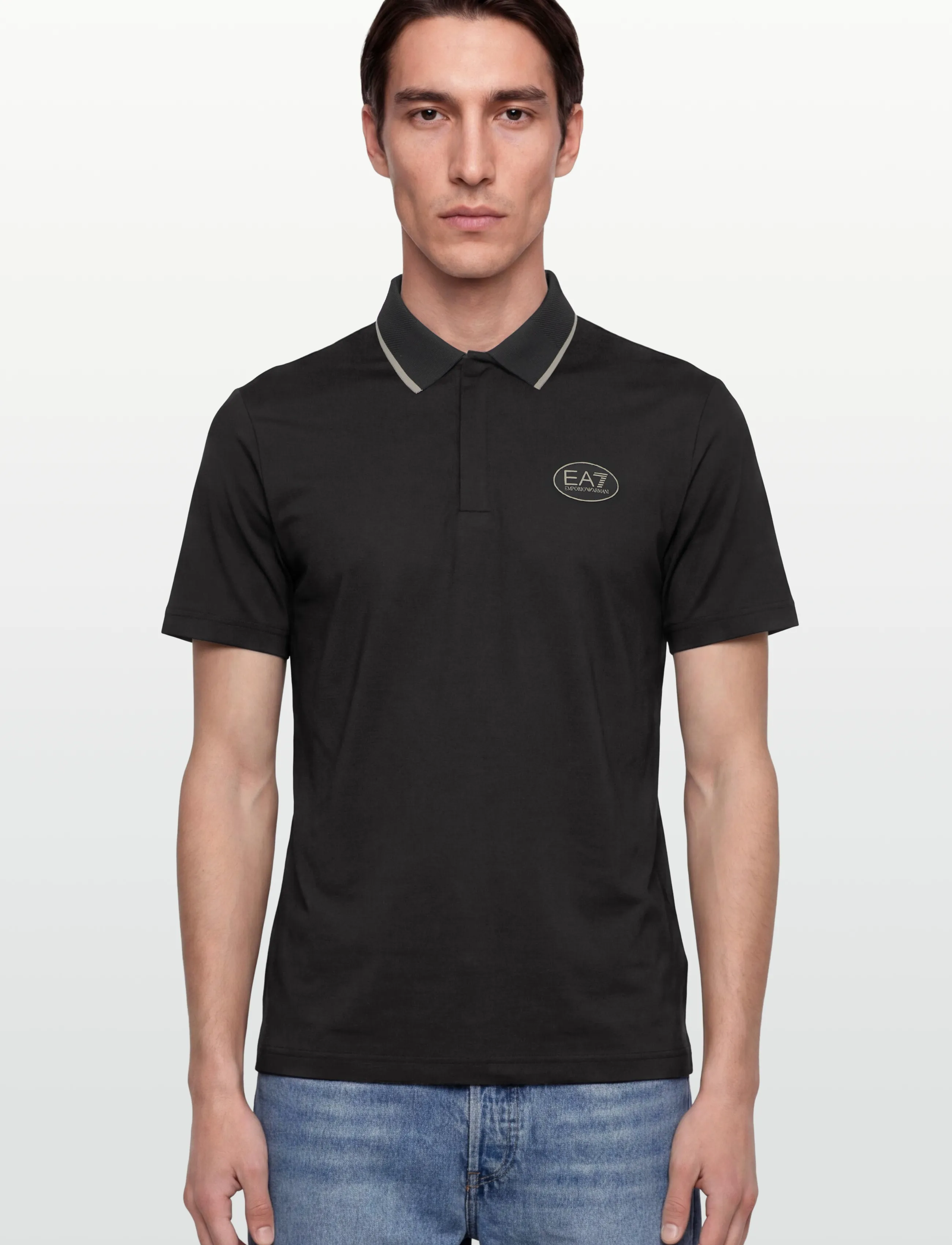 EA7 - POLO SHIRT - short-sleeved polos - black - 3