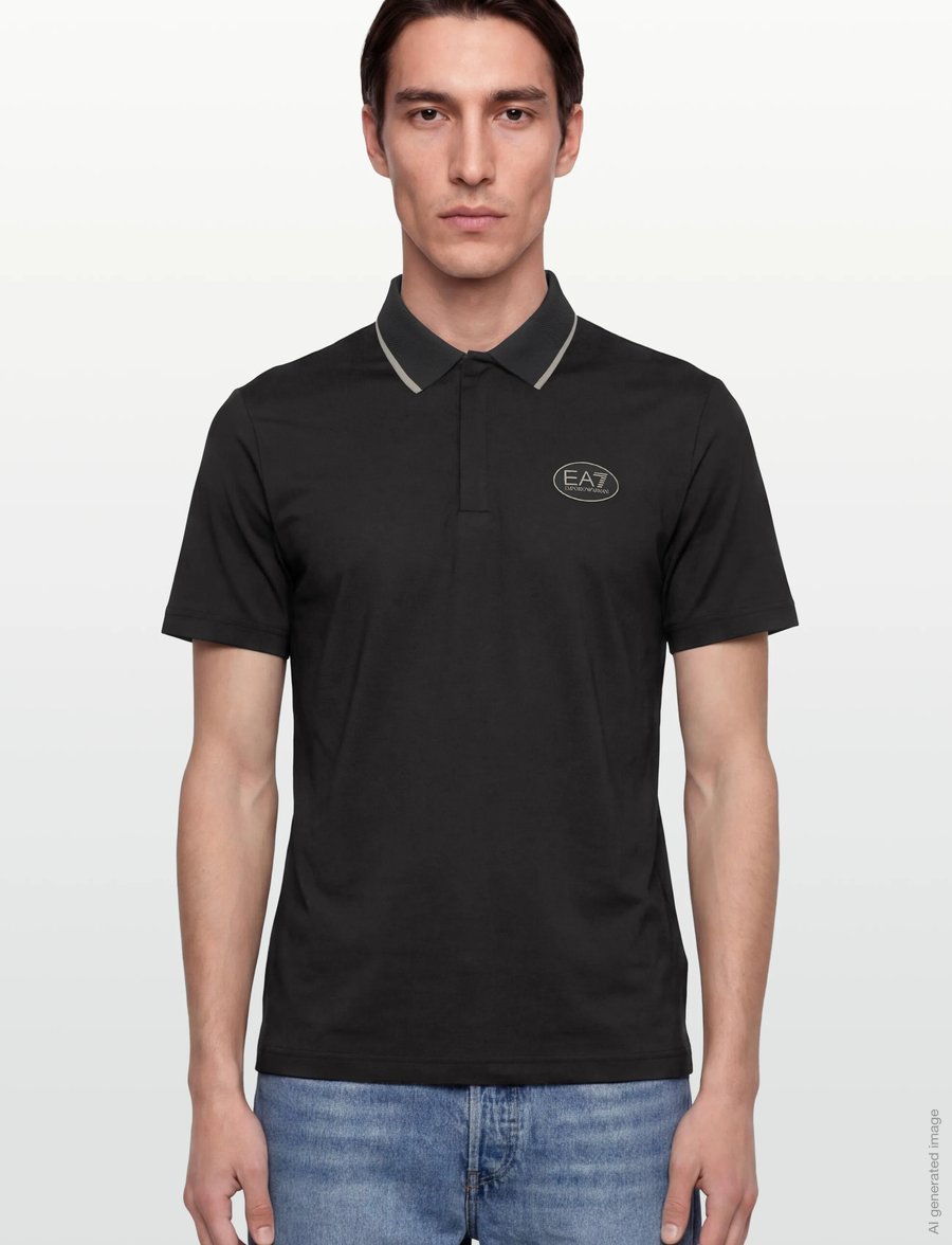 EA7 - POLO SHIRT - kurzärmelig - black - 3