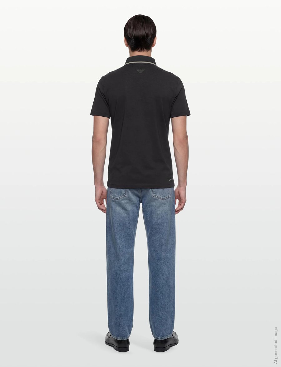 EA7 - POLO SHIRT - kurzärmelig - black - 4
