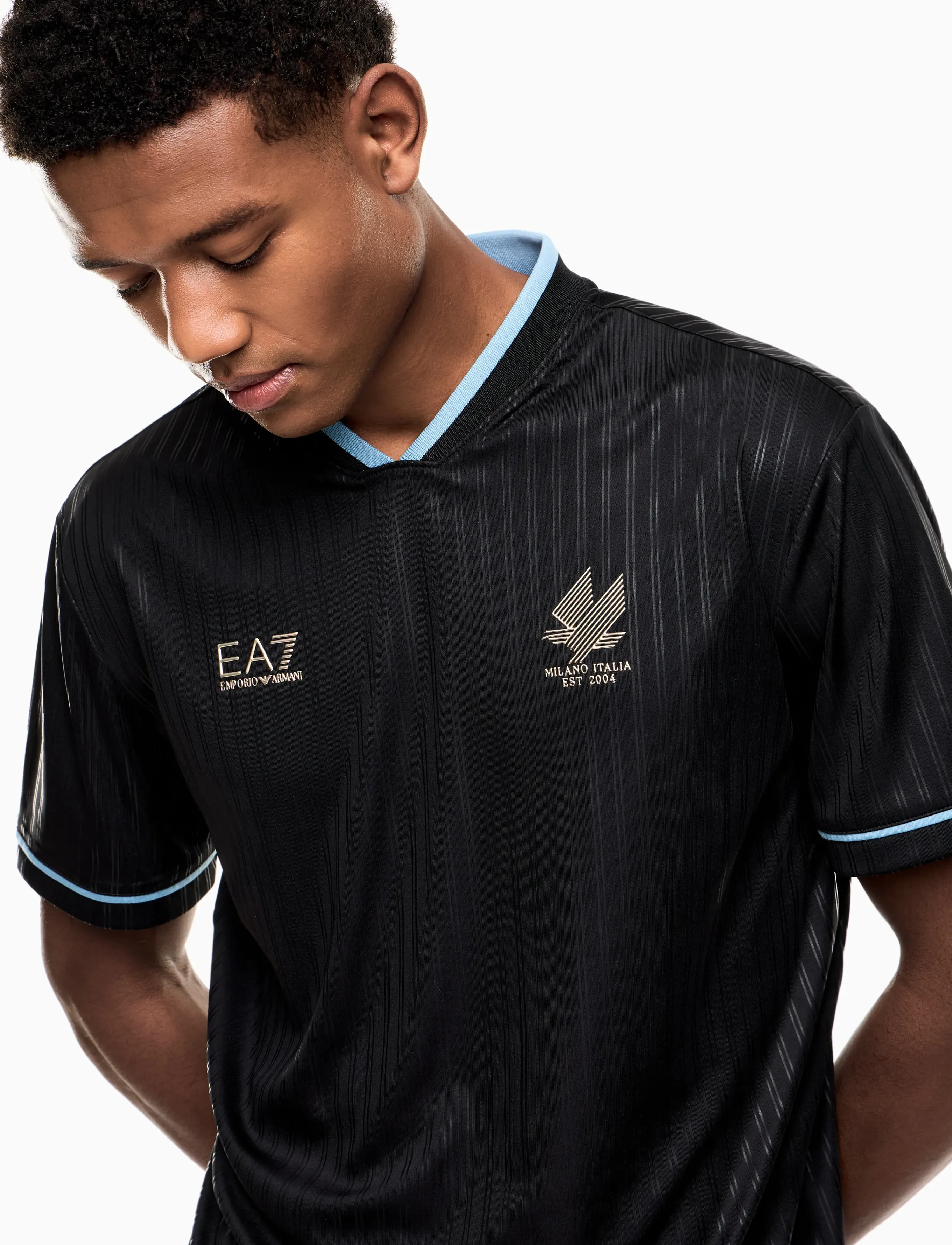 EA7 T-Shirt, XS, Sport Oberteile, Schwarz - Football Shirts, Männerswear