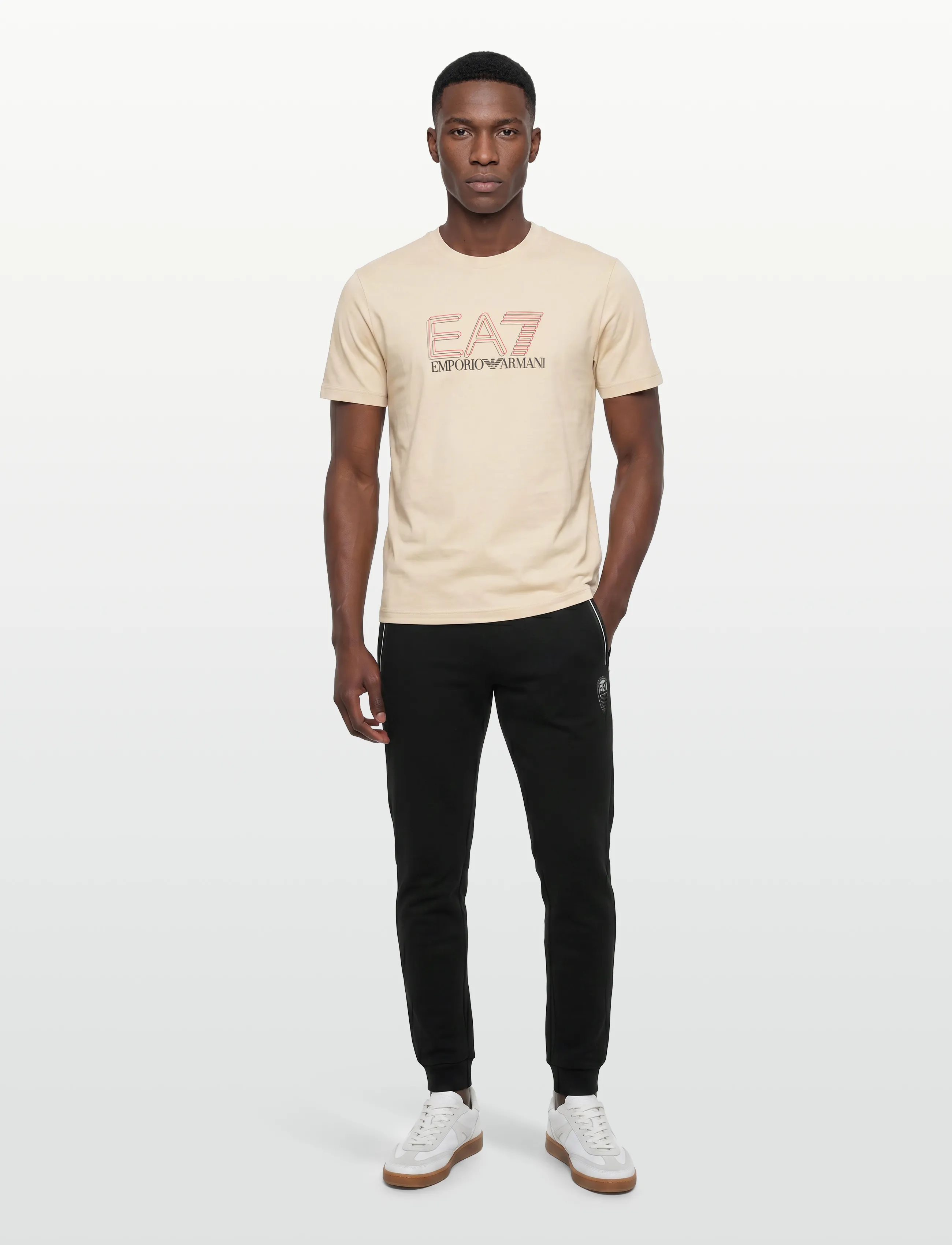 EA7 T-Shirt, 3XL, Cream, T-Shirts > Kortærmede, Herre