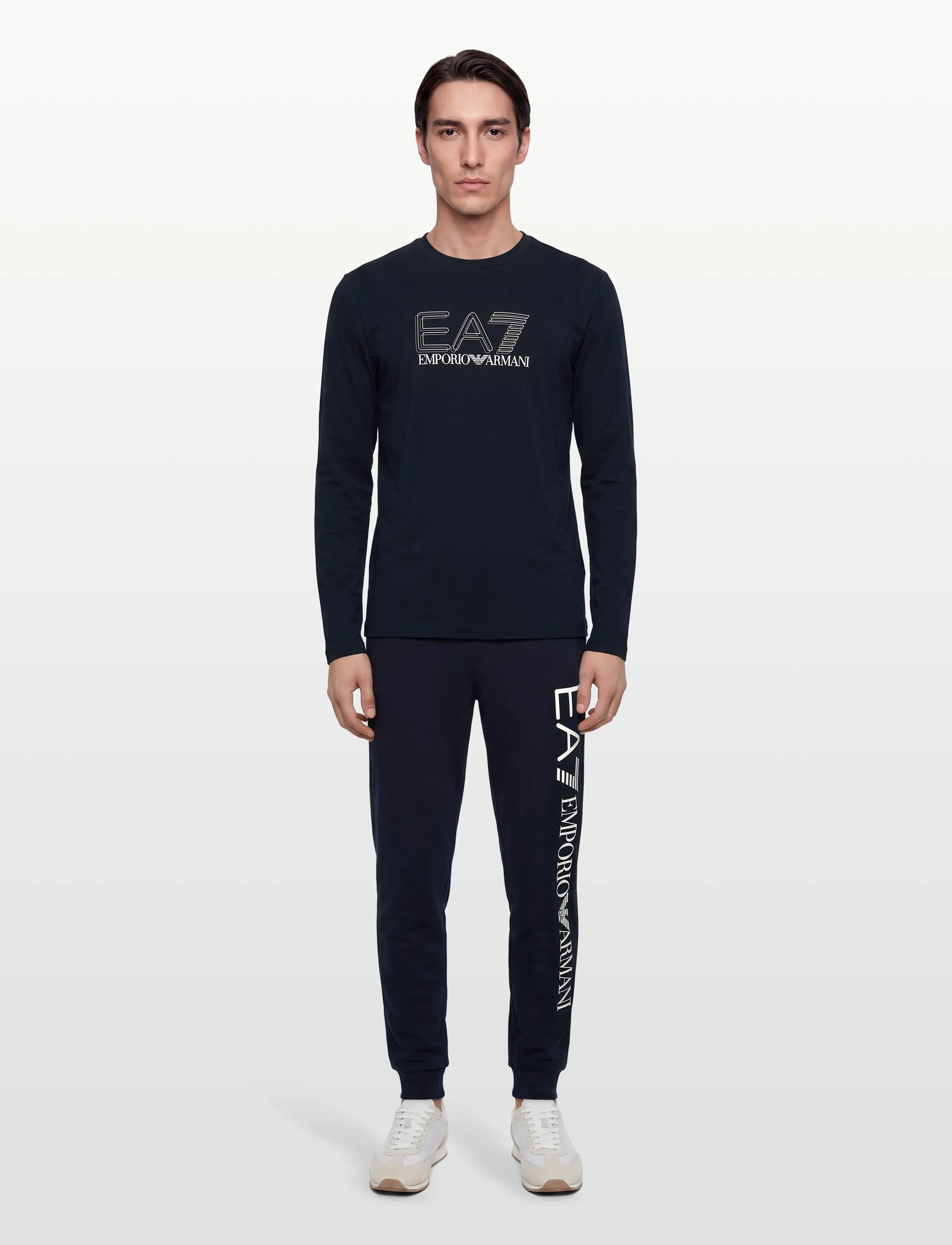 EA7 T-Shirt, XL, Navy, T-Shirts > Langærmede, Herre