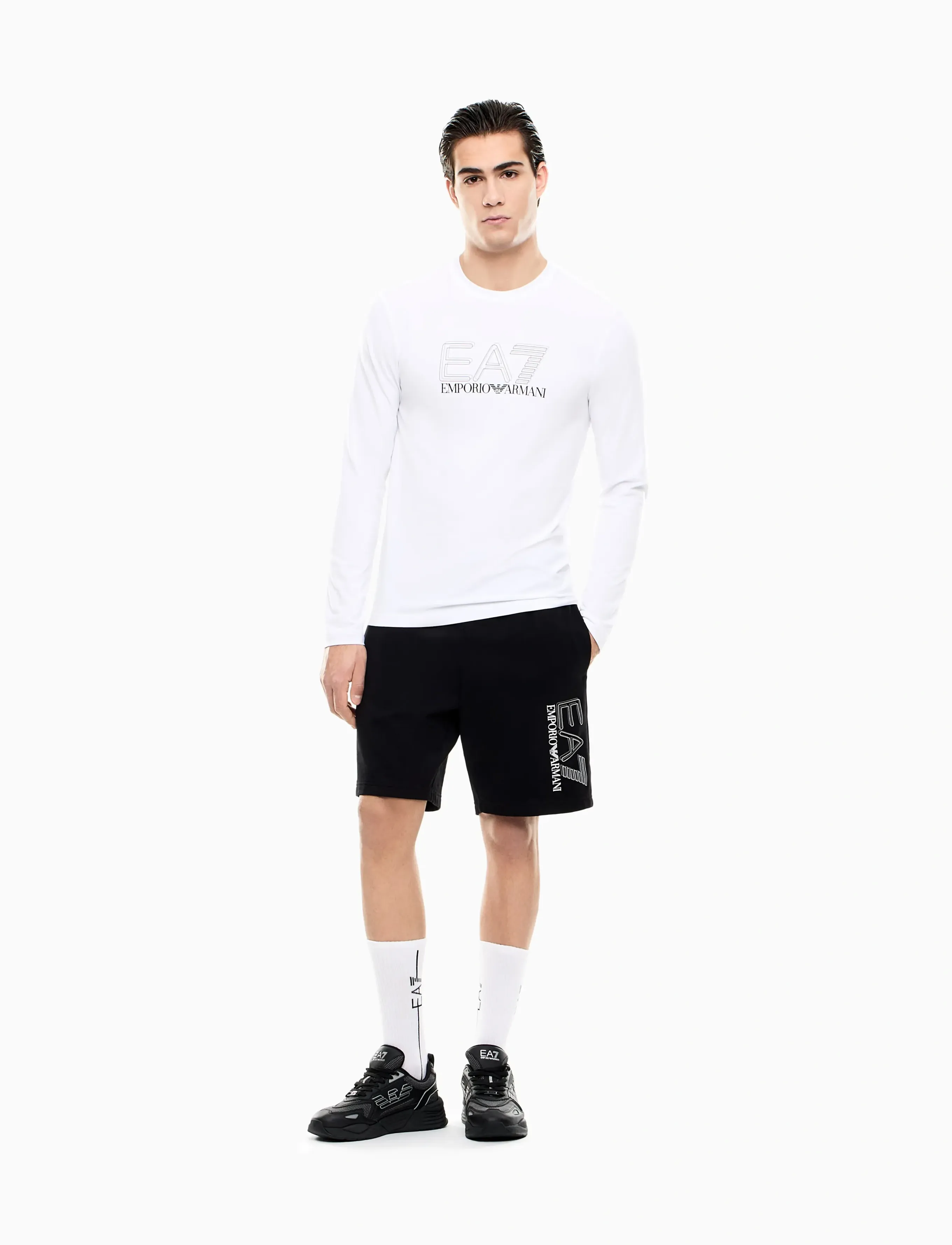 EA7 - T-SHIRT - pikkade varrukatega t-särgid - white - 4