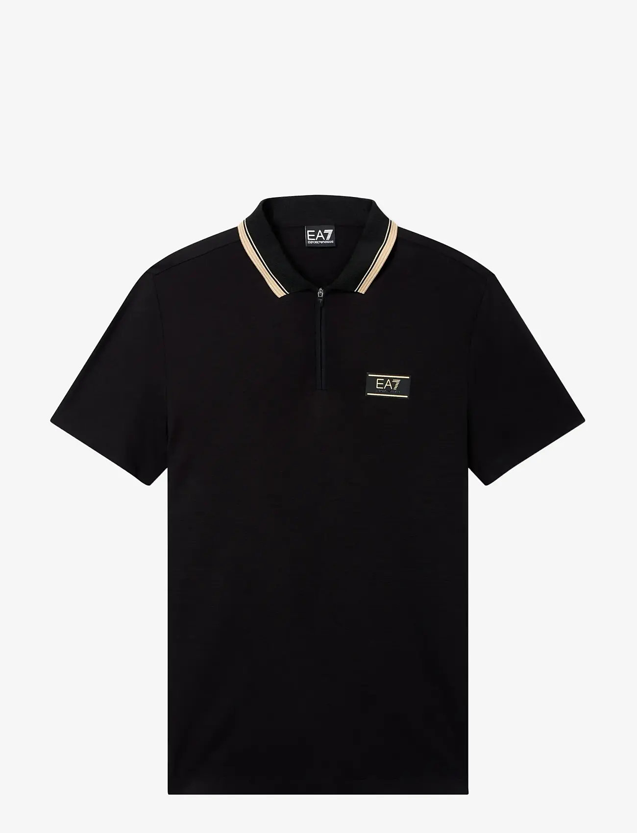 EA7 - POLO SHIRT - lyhythihaiset - black - 1