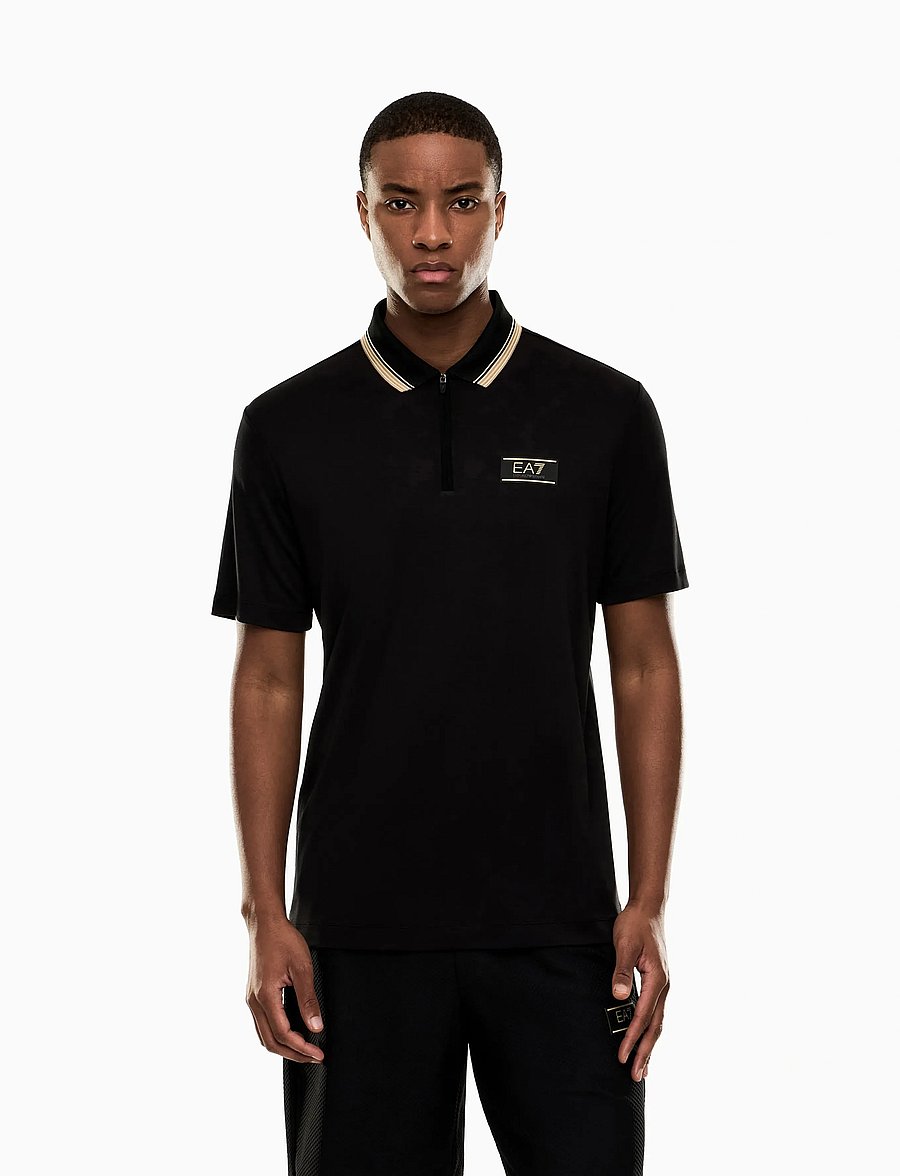 EA7 - POLO SHIRT - kurzärmelig - black - 0