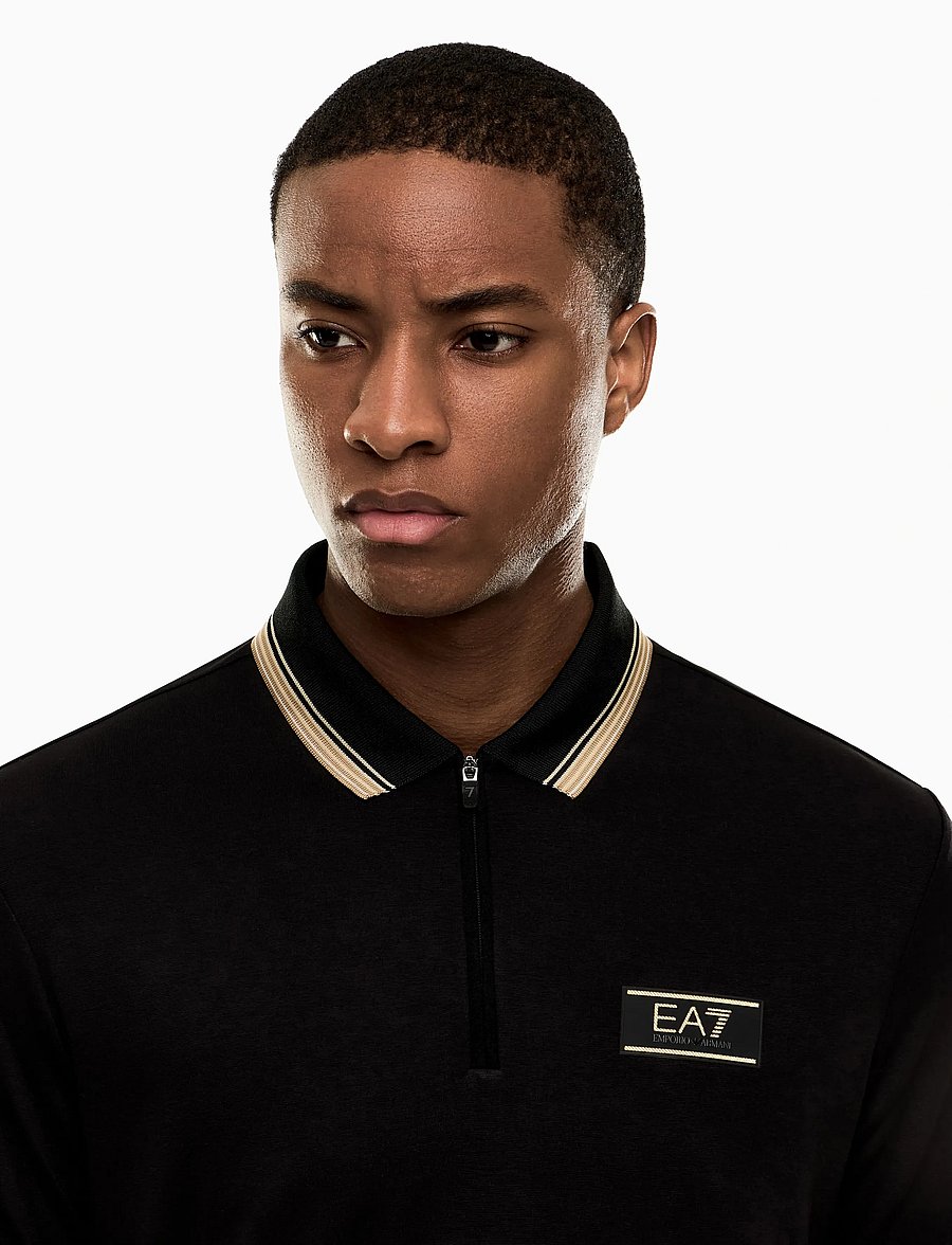 EA7 - POLO SHIRT - kurzärmelig - black - 3