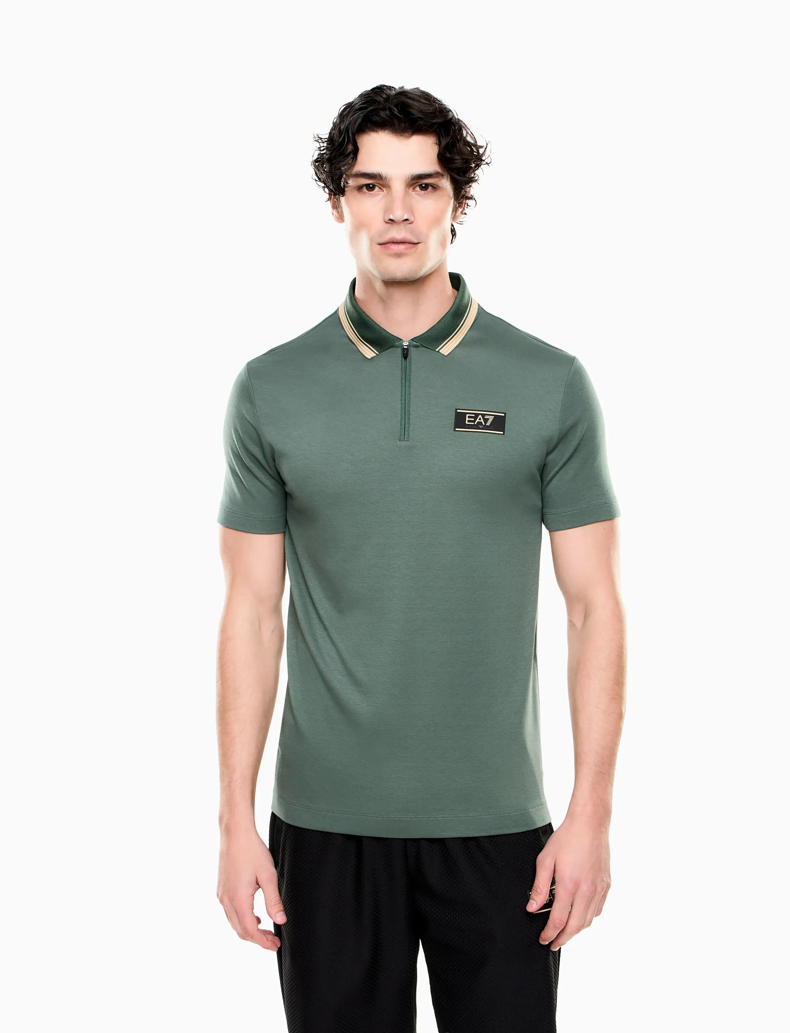 EA7 Polo Shirt, XXL, Polos, Grün - Short-sleeved, Männerswear