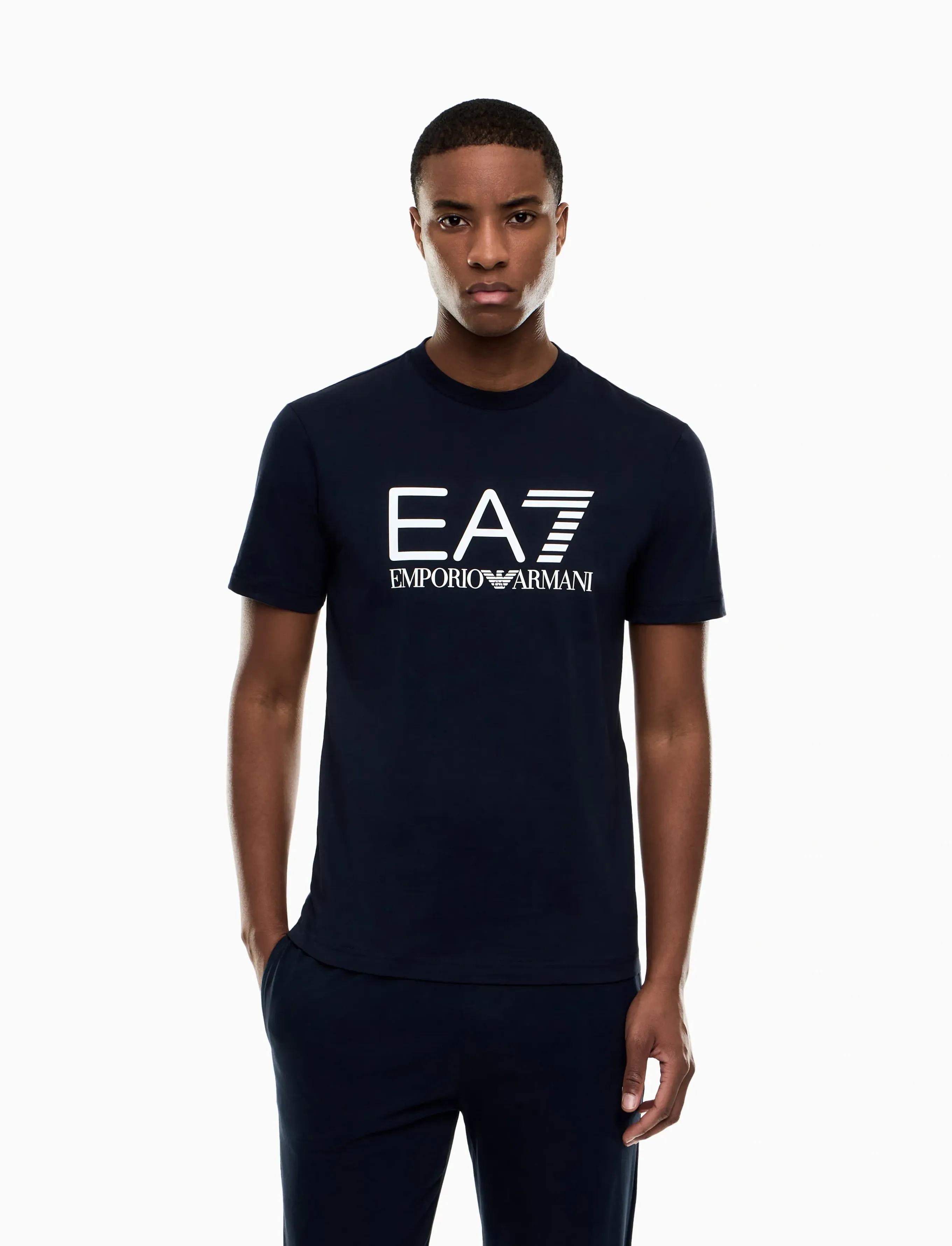 EA7 T-Shirt, XXL, T-shirts, Marineblau - Short-sleeved, Männerswear