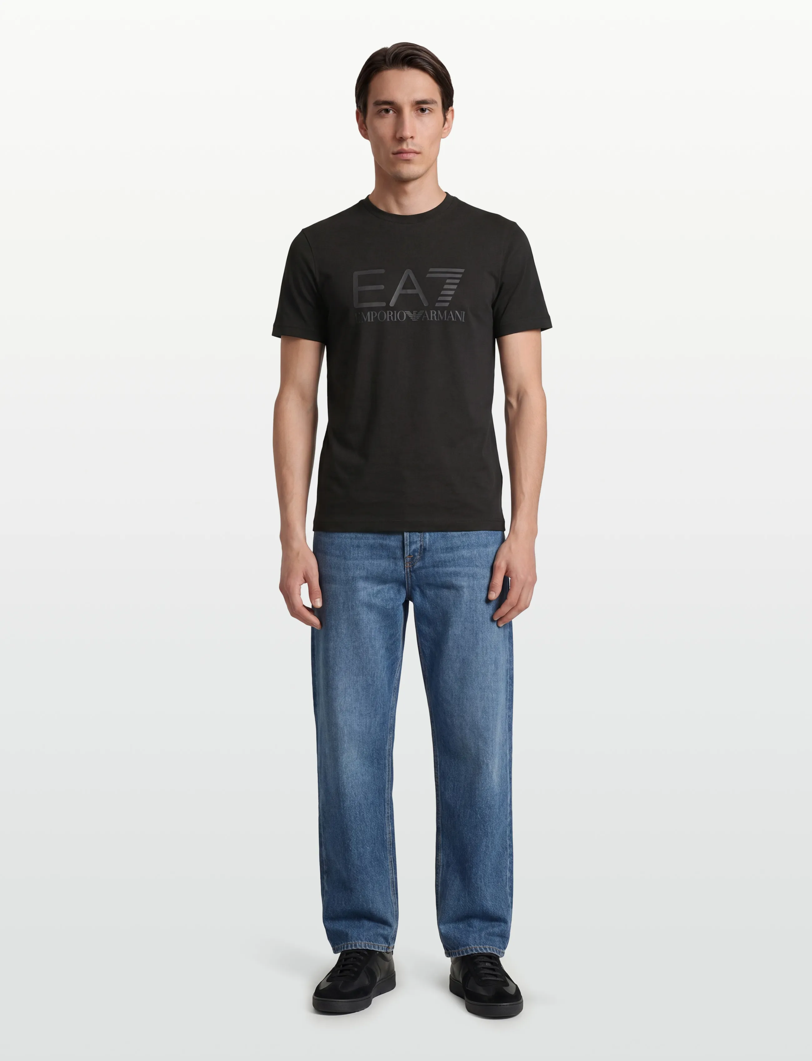 EA7 T-Shirt, XXL, T-shirts, Schwarz - Short-sleeved, Männerswear