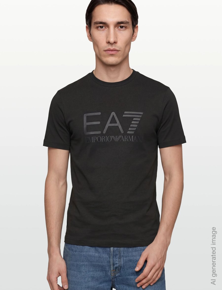 EA7 - T-SHIRT - lühikeste varrukatega t-särgid - black/black - 3