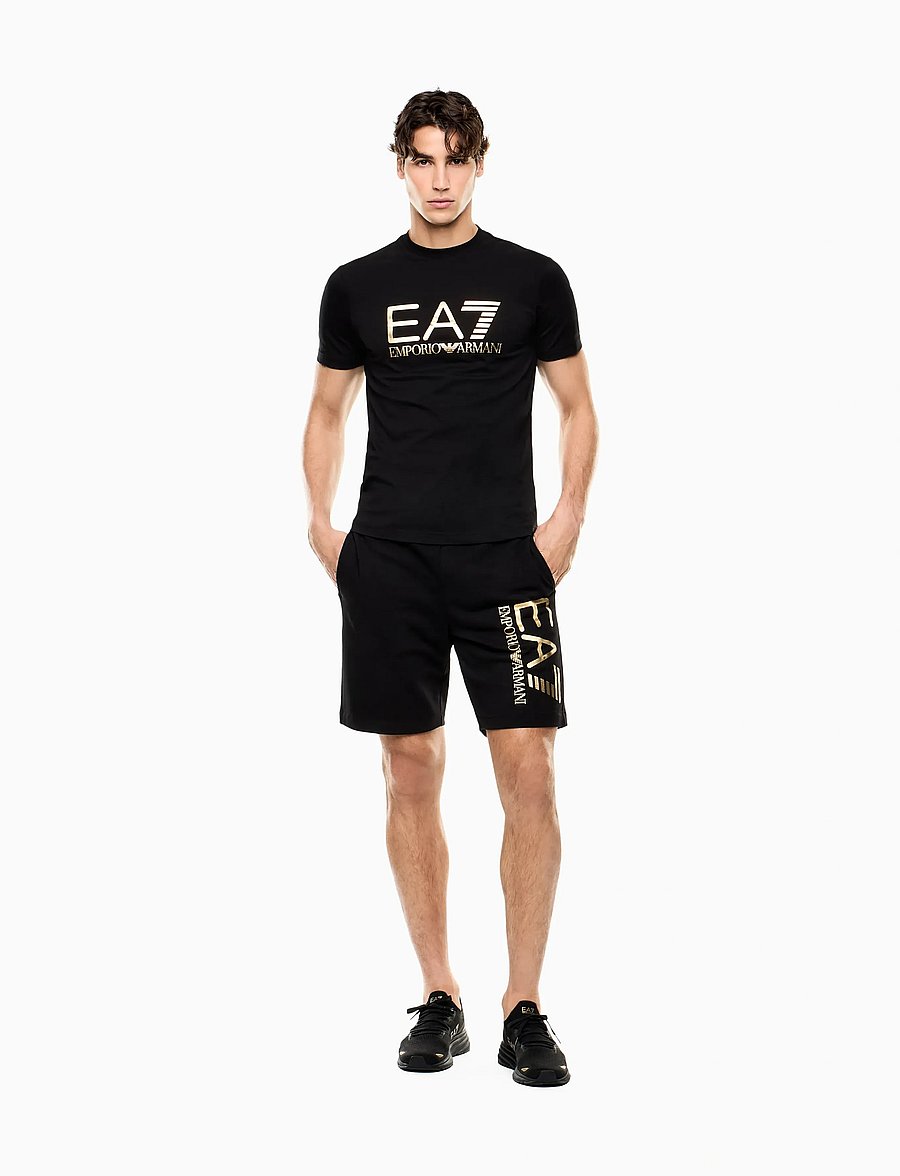EA7 - T-SHIRT - lühikeste varrukatega t-särgid - black/gold - 3