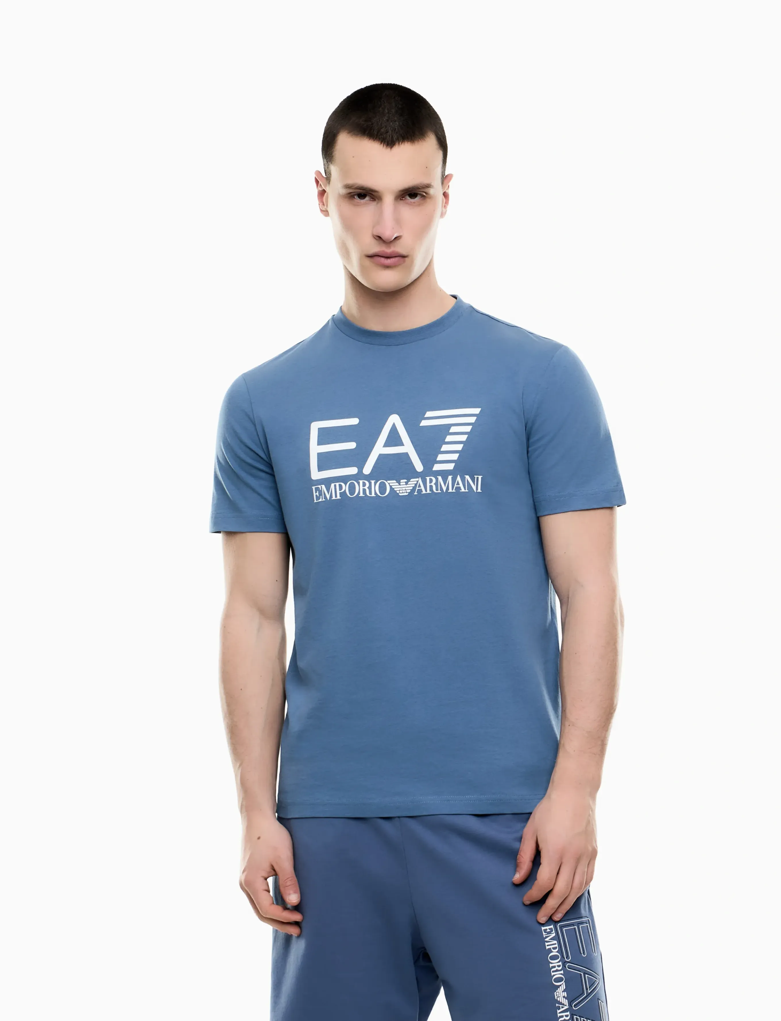 EA7 T-Shirt, XL, T-shirts, Blau - Short-sleeved, Männerswear