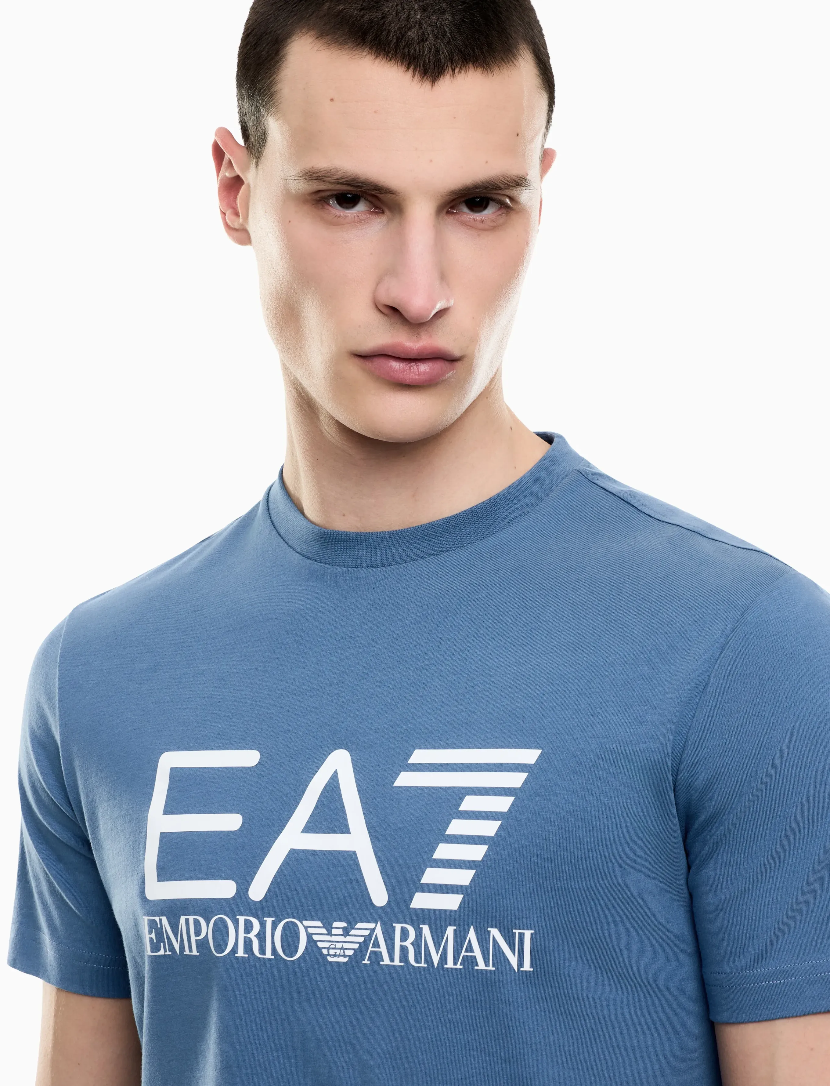 EA7 - T-SHIRT - short-sleeved t-shirts - blue horizon - 4