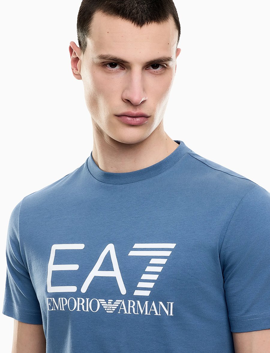 EA7 - T-SHIRT - kurzärmelige t-shirts - blue horizon - 4