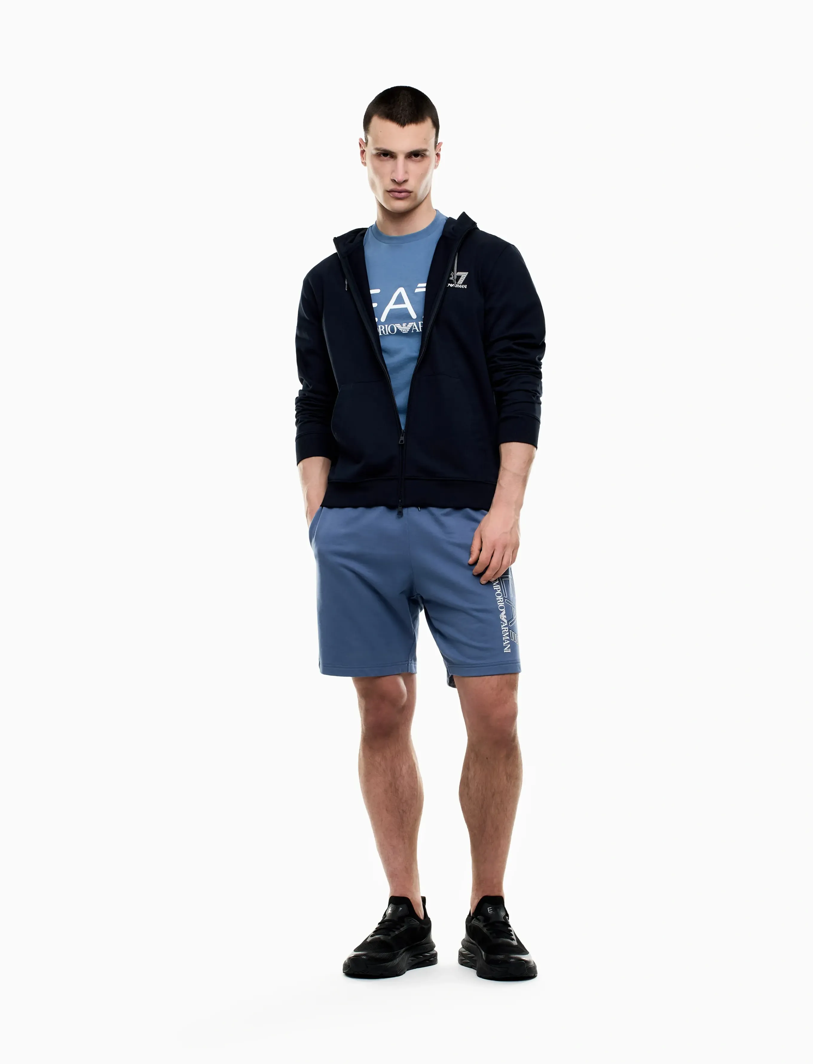 EA7 - T-SHIRT - short-sleeved t-shirts - blue horizon - 5