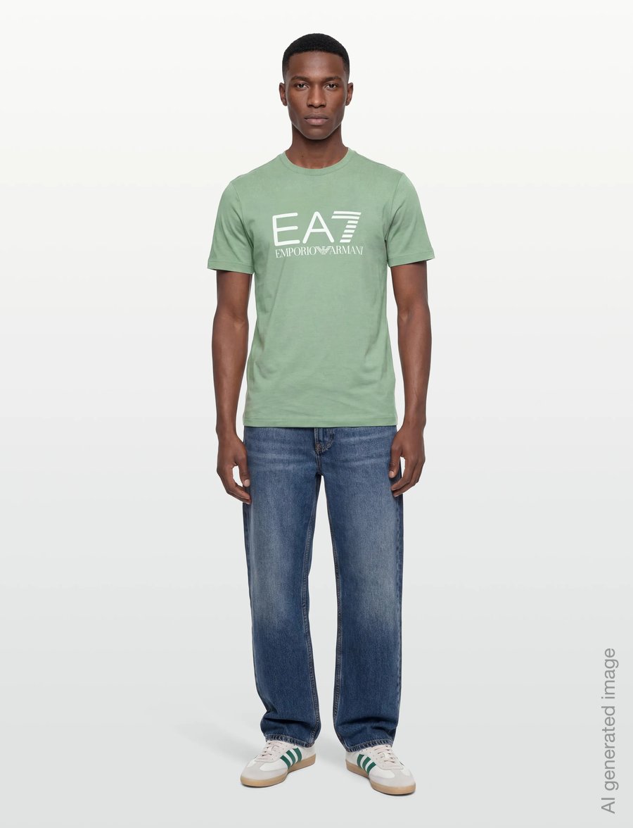 EA7 - T-SHIRT - kurzärmelige t-shirts - green bay - 0