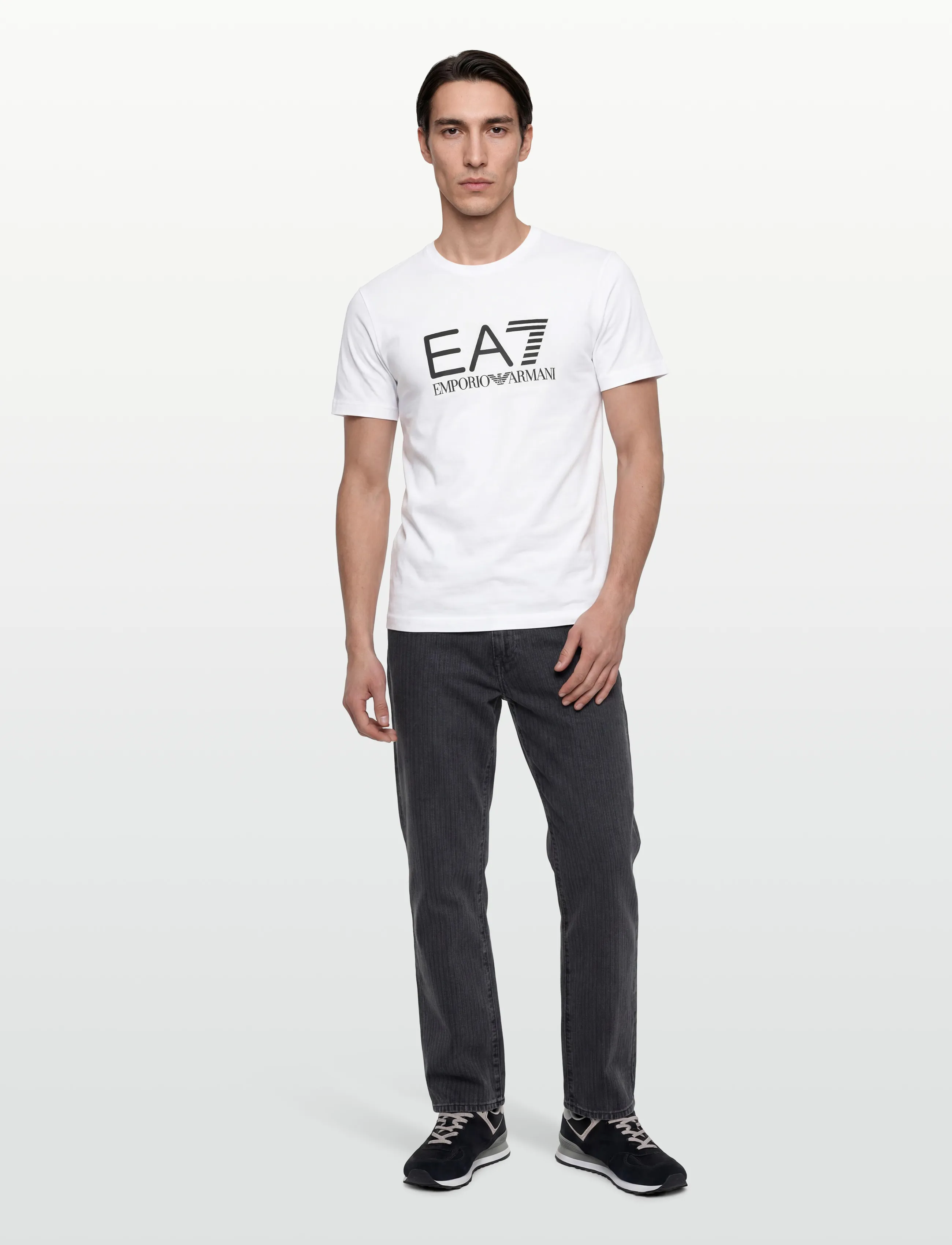 EA7 T-Shirt, M, T-shirts, Weiß - Short-sleeved, Männerswear