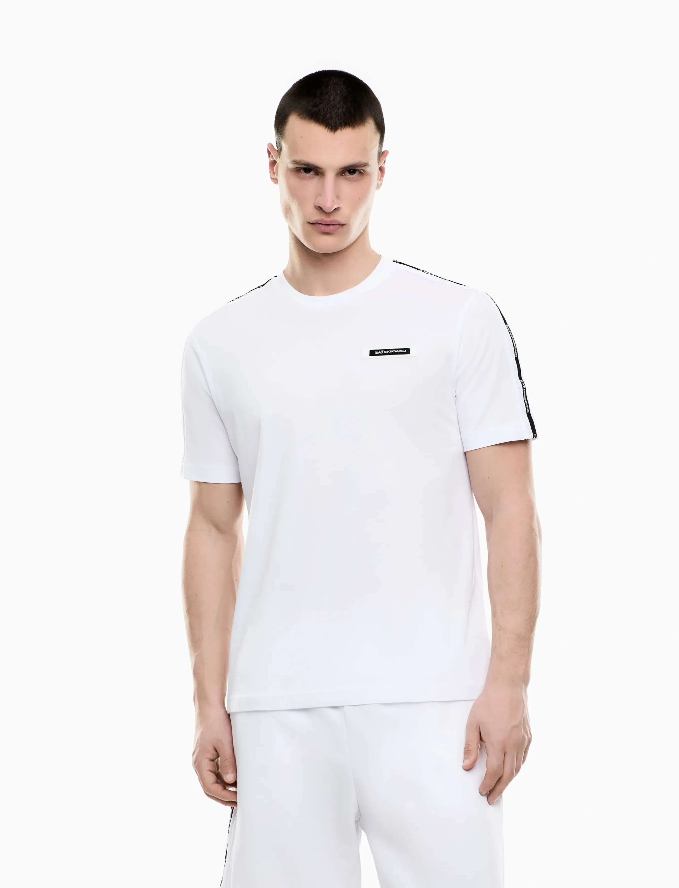 EA7 T-Shirt, S, T-shirts, Weiß - Short-sleeved, Männerswear
