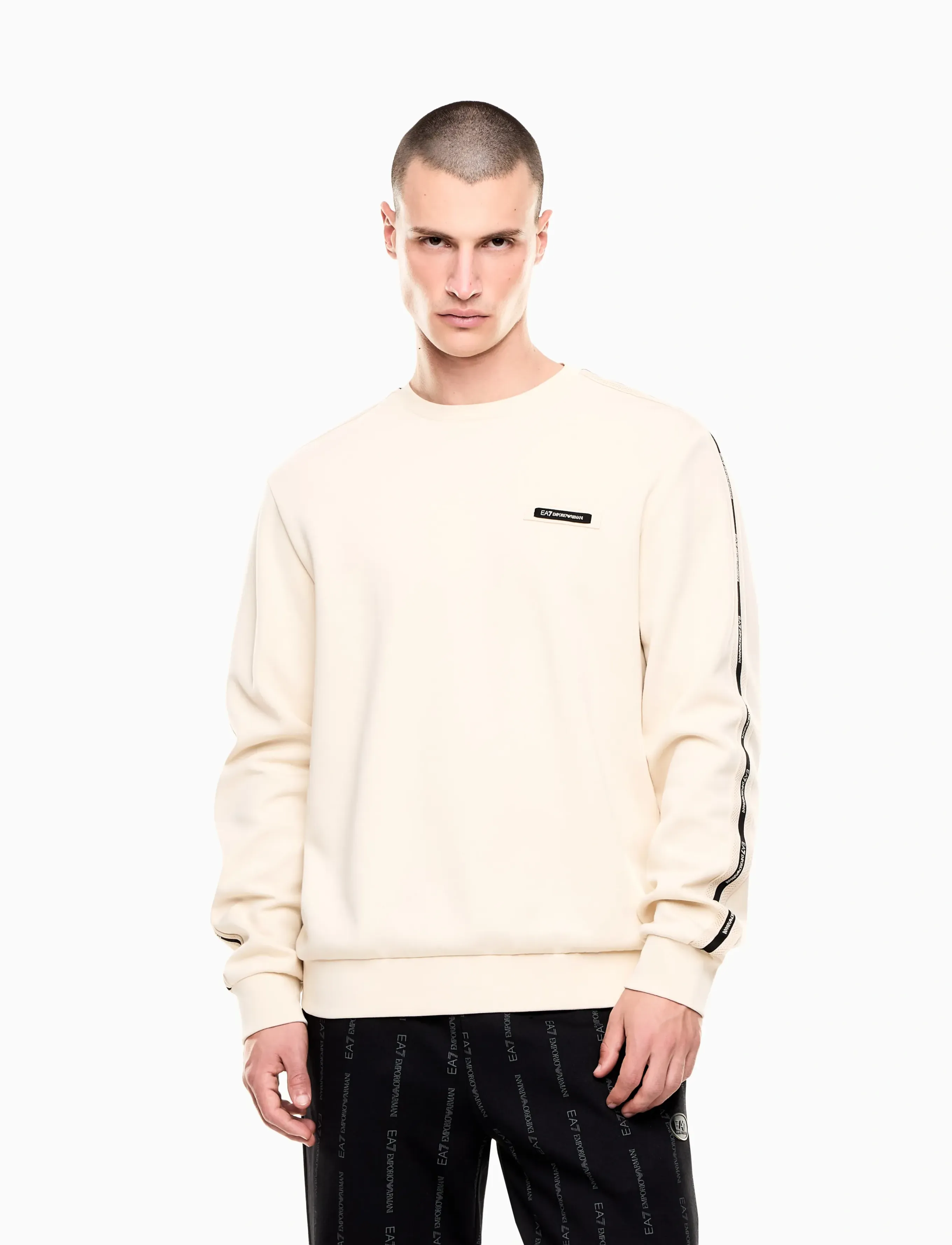 EA7 SWEATSHIRT - Sweatshirts - FOG / cream