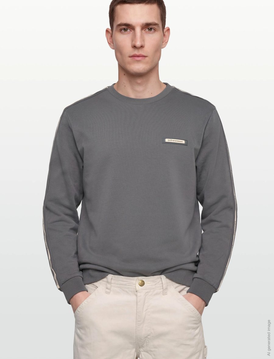 EA7 - SWEATSHIRT - oberteile - smoked pearl - 5