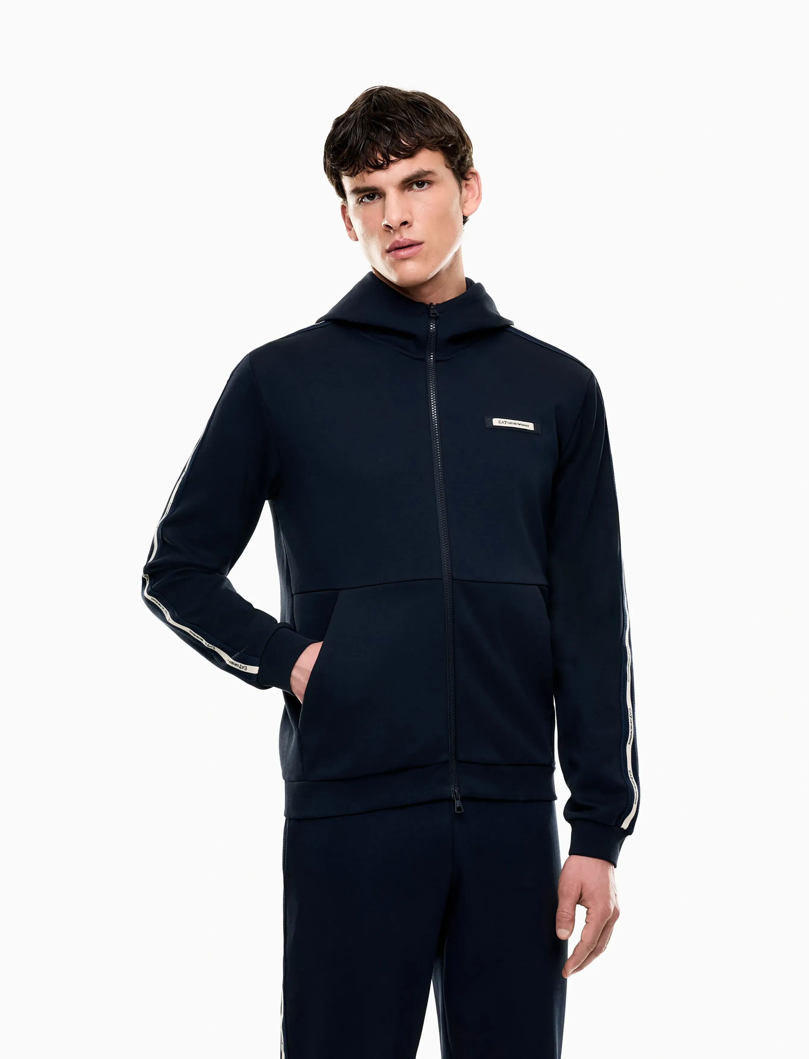 EA7 SWEATSHIRT - Kapuutsiga dressipluusid - ARMANI BLUE / navy