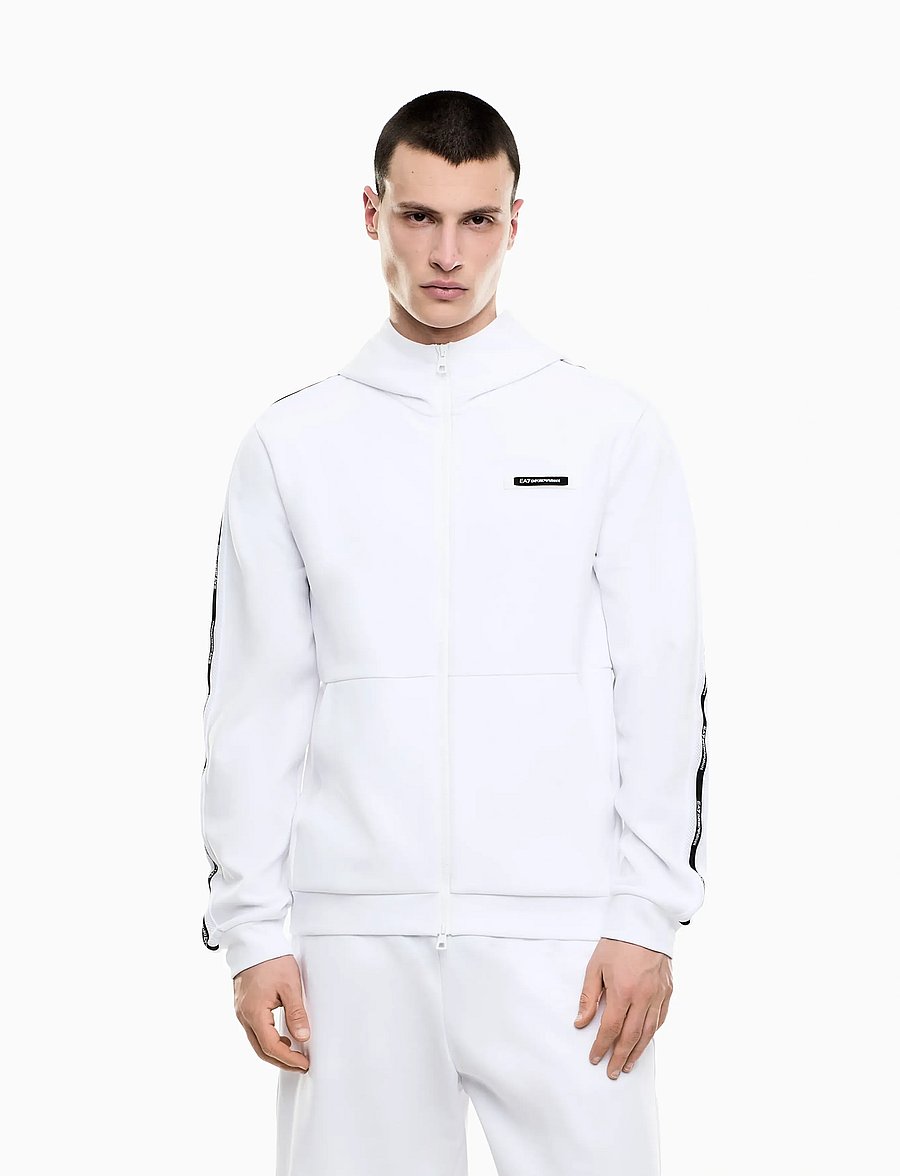 EA7 - SWEATSHIRT - huvtröjor - white - 0