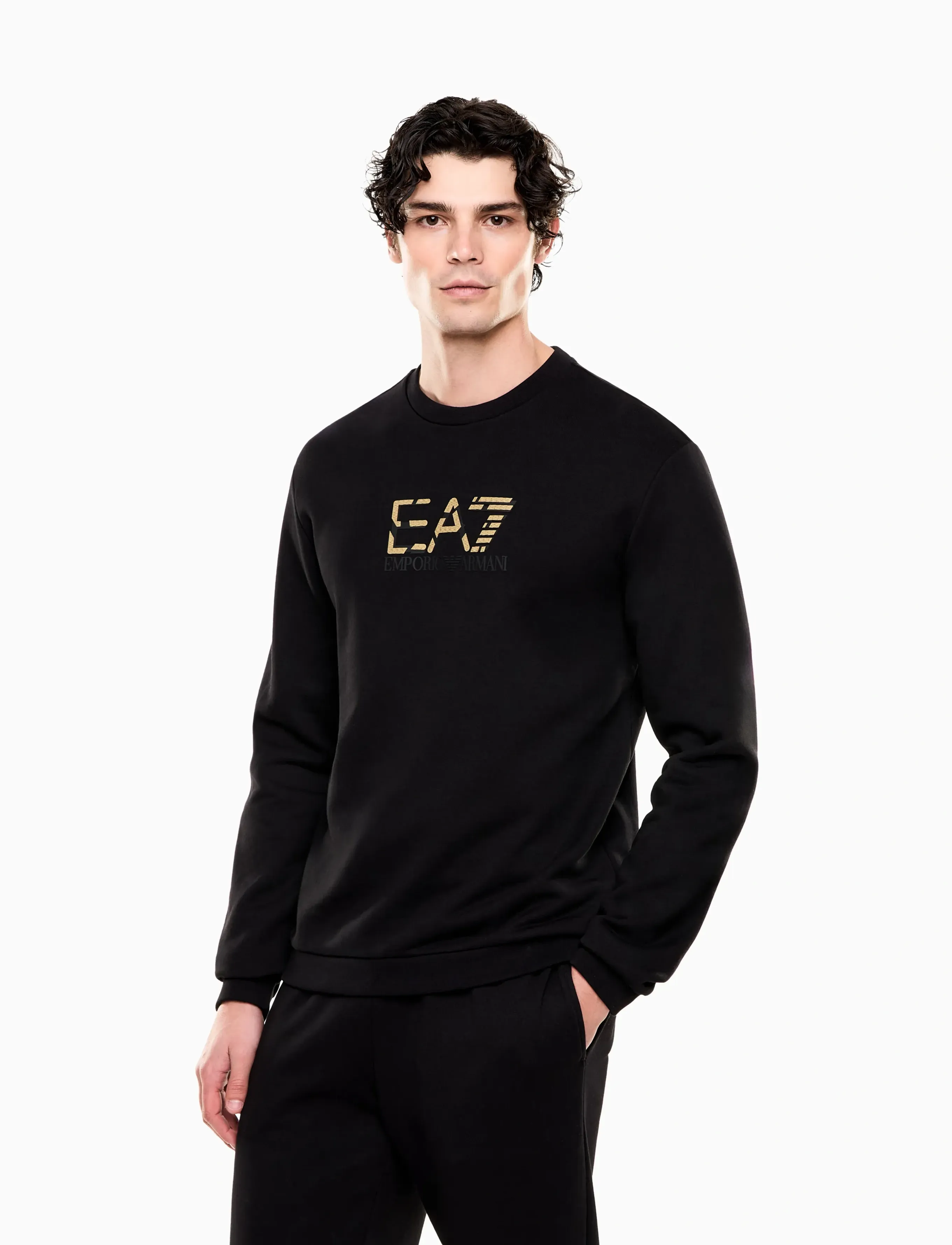 EA7 Sweatshirt, XS, Black, Sweatshirts & Hættetrøjer > Sweatshirts, Herre