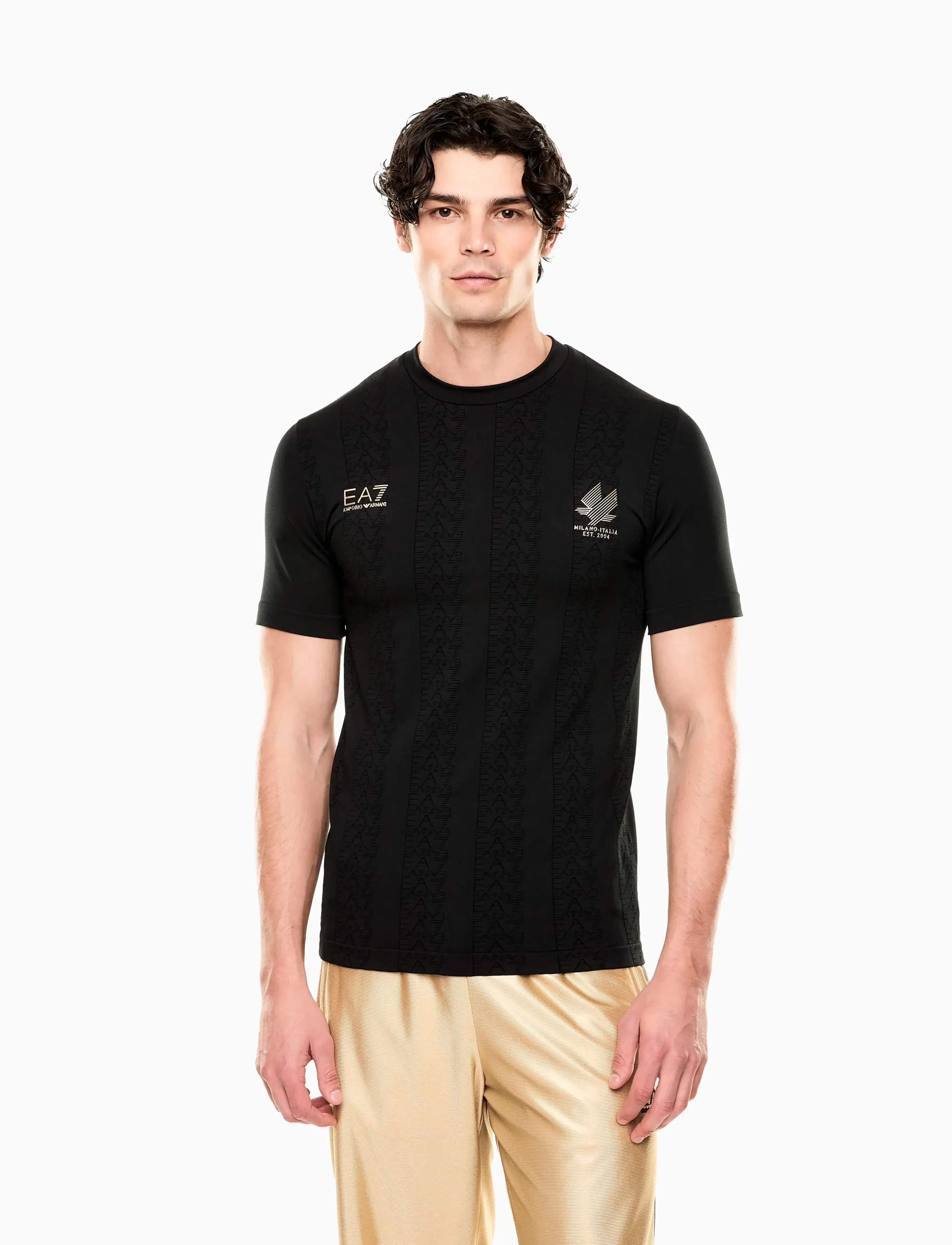 EA7 T-Shirt, M, Black, T-Shirts > Kortærmede, Herre