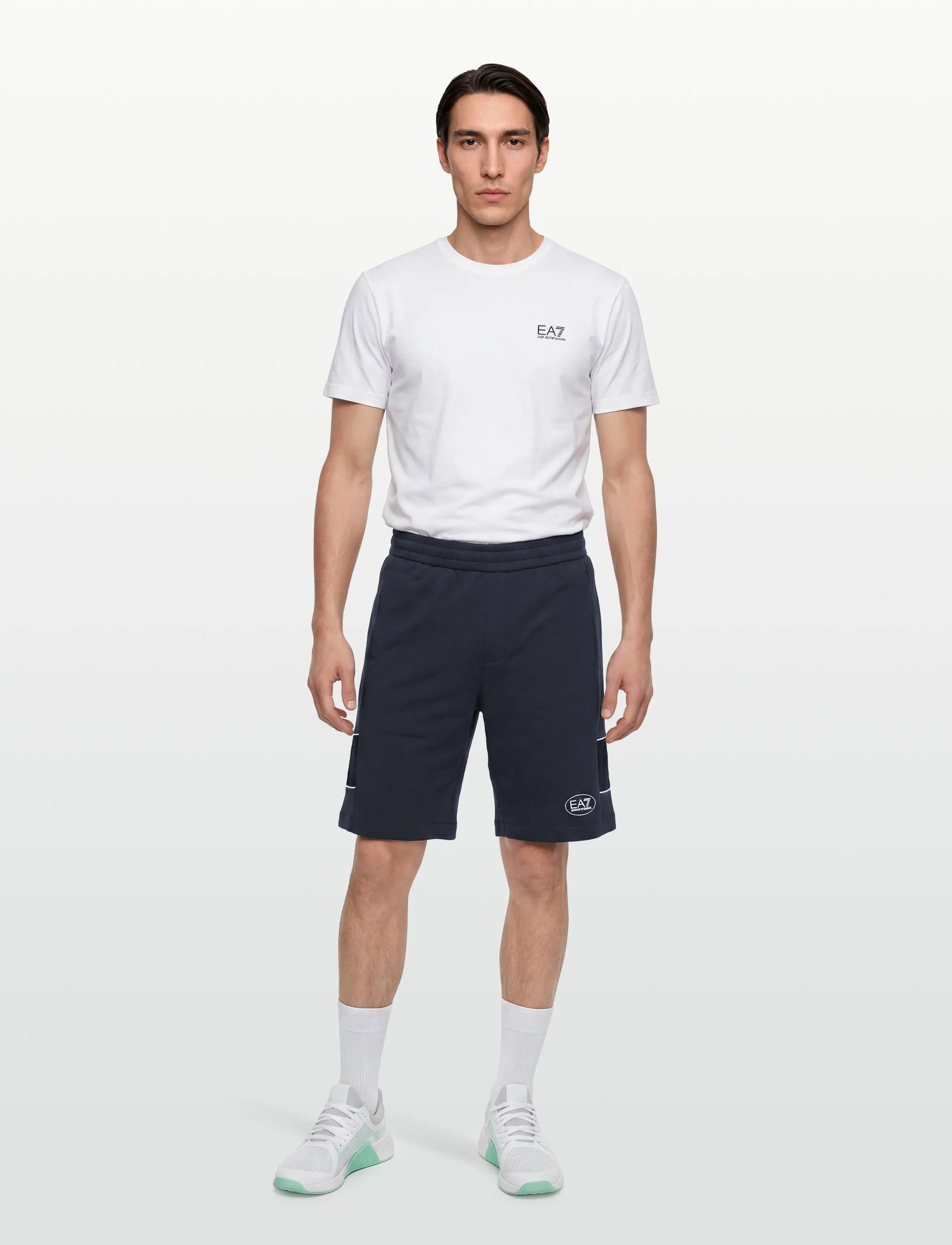 EA7 Shorts, M, Marineblau - Sweat Männerswear