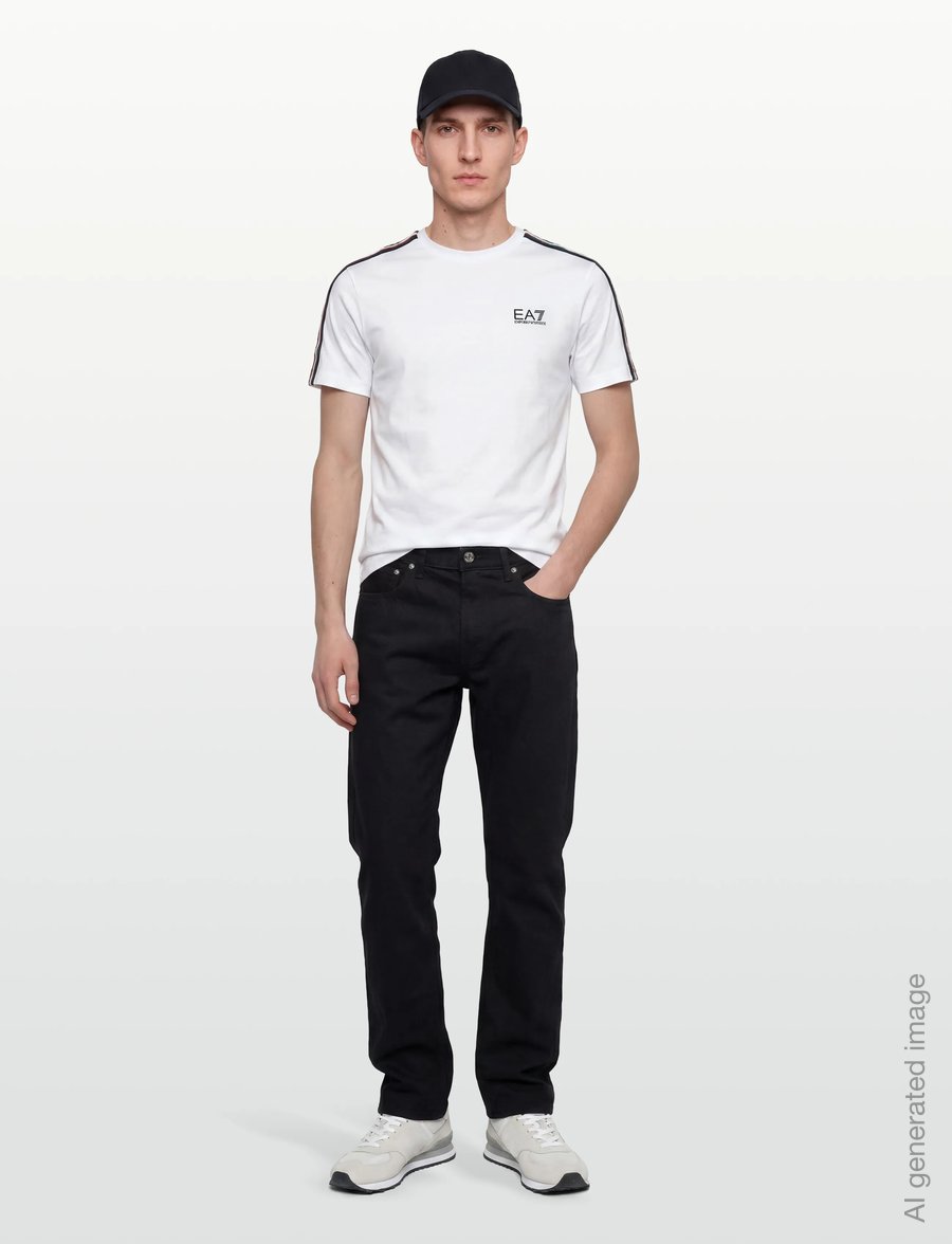 EA7 - T-SHIRT - kurzärmelige t-shirts - white - 0