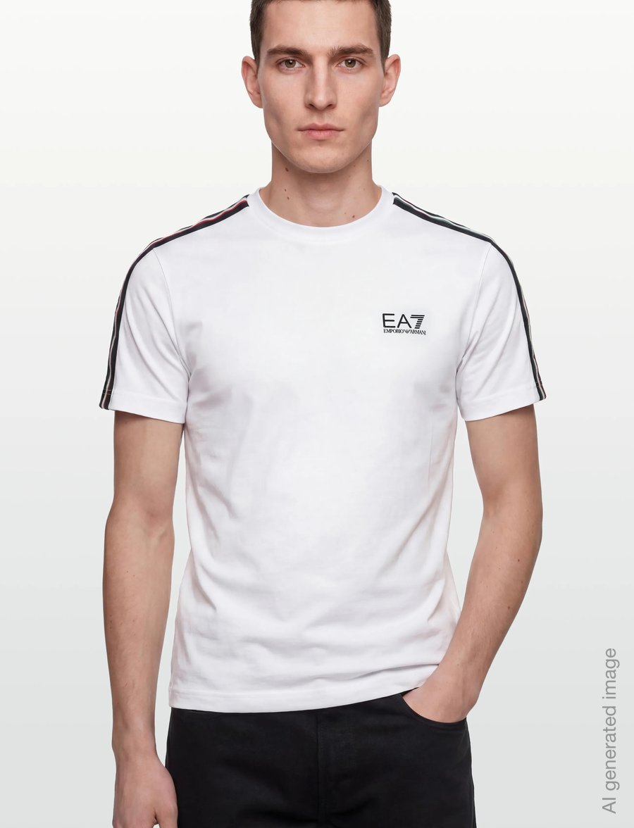 EA7 - T-SHIRT - kurzärmelige t-shirts - white - 5
