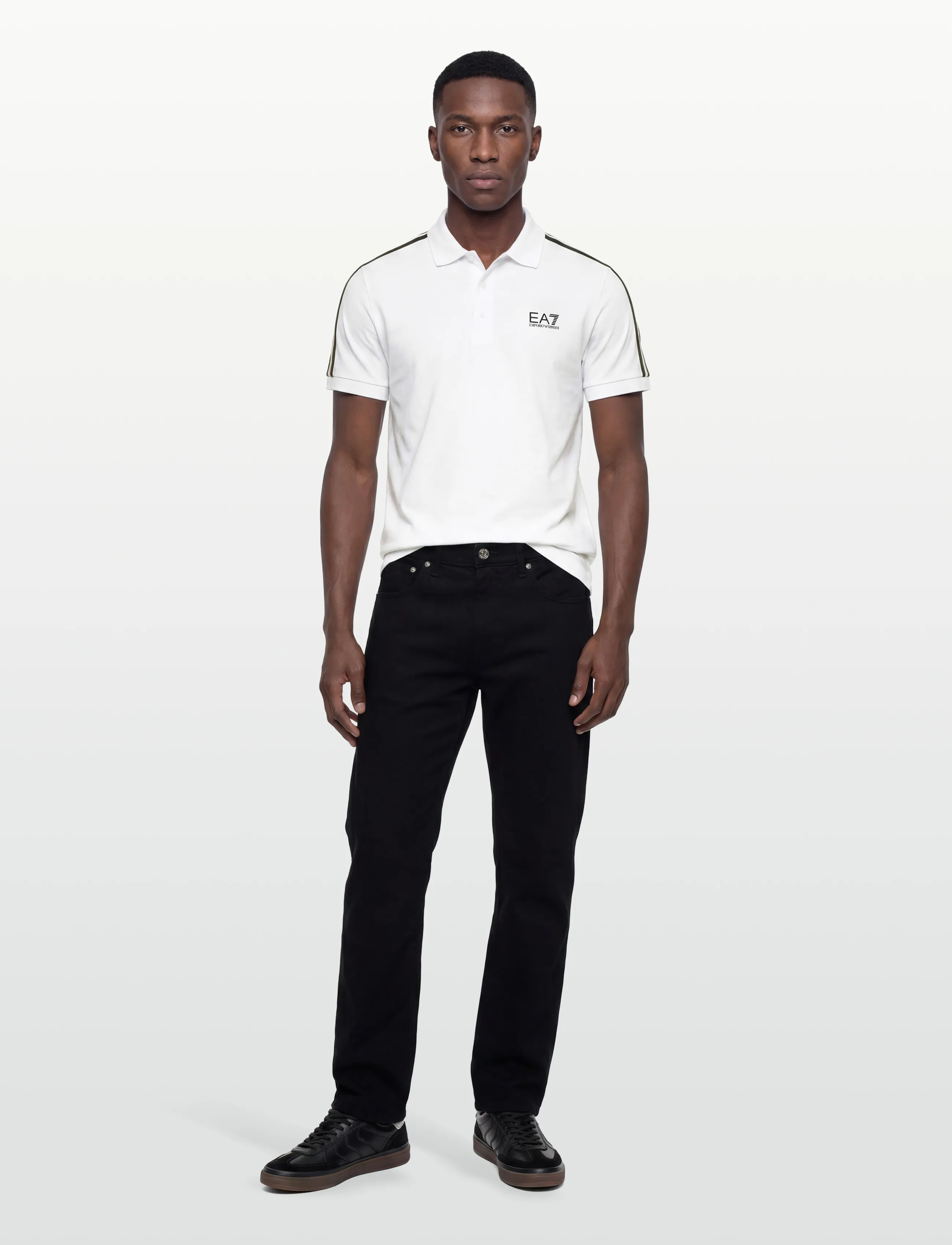 EA7 Polo Shirt, M, Polos, Weiß - Short-sleeved, Männerswear