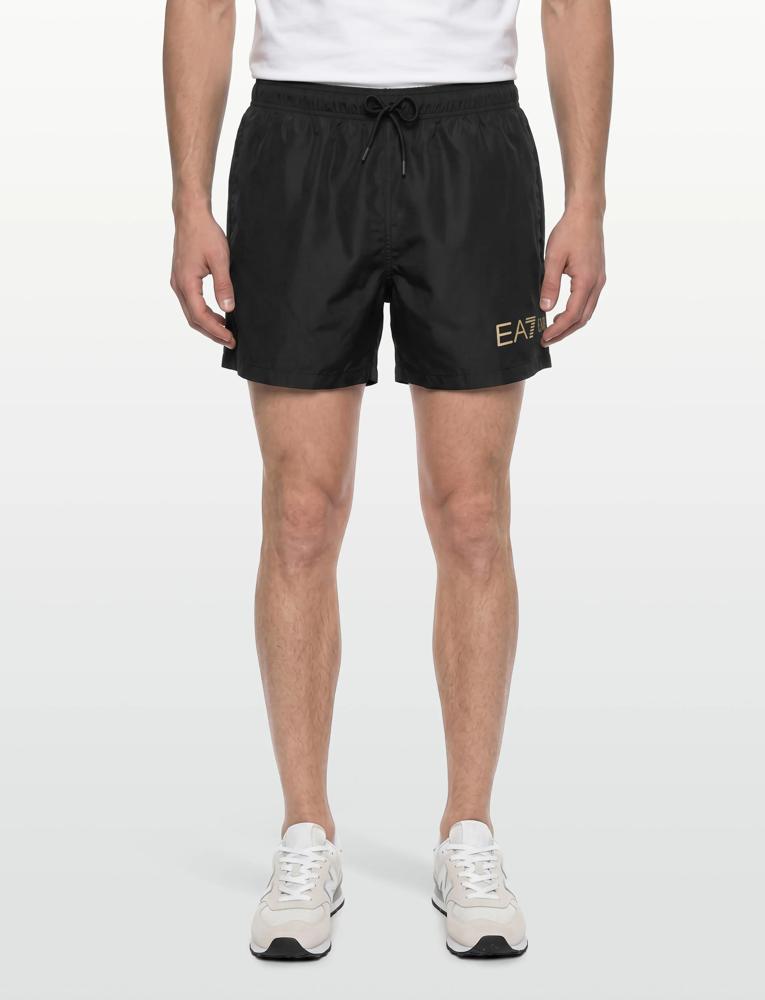 EA7 - SWIMMING TRUNK ACTIVE - swim shorts - black/gold - 3