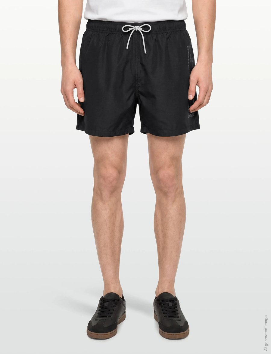 EA7 - SWIMMING TRUNK ACTIVE - swim shorts - black/silver - 4