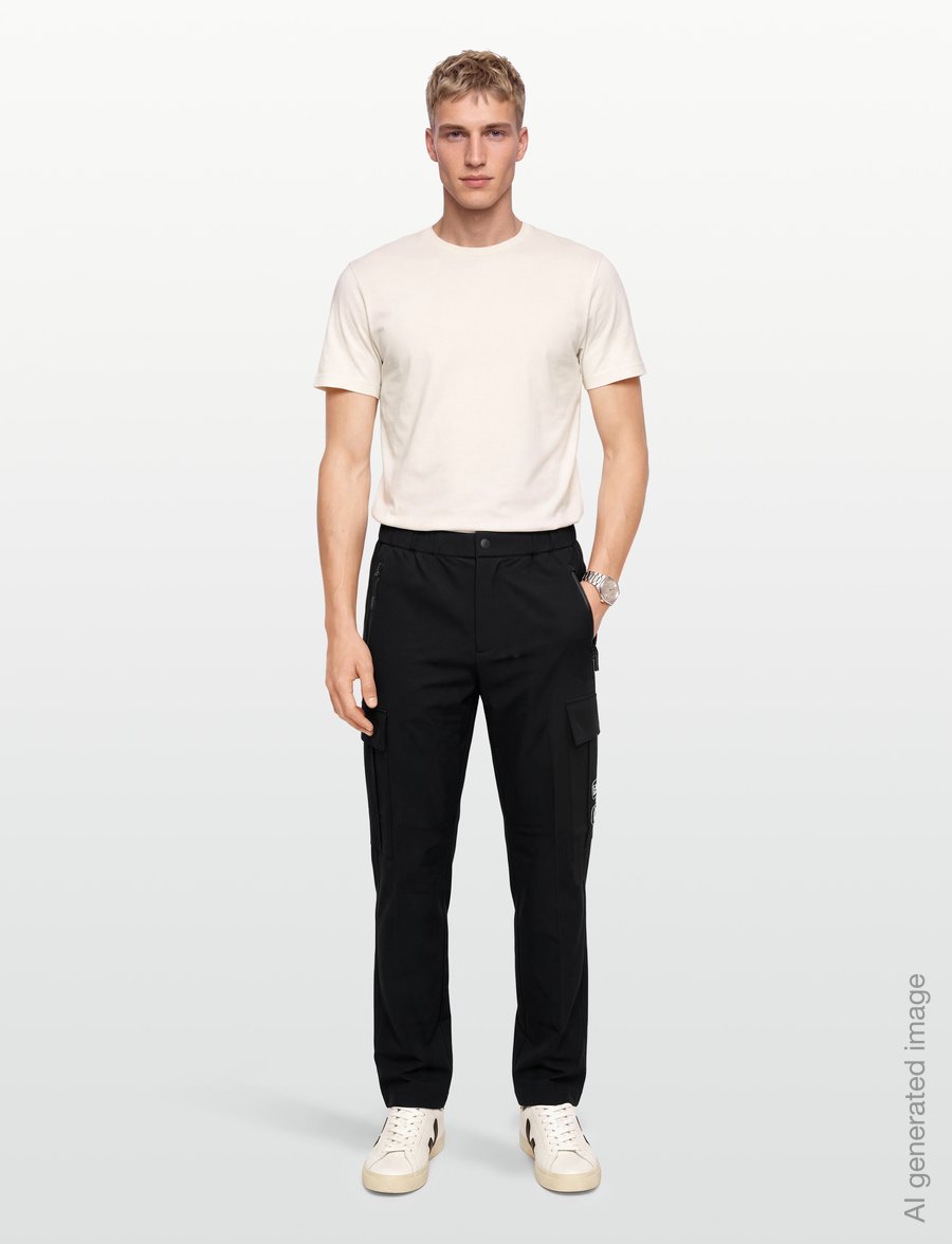 EA7 - TROUSER - cargo bikses - black - 0