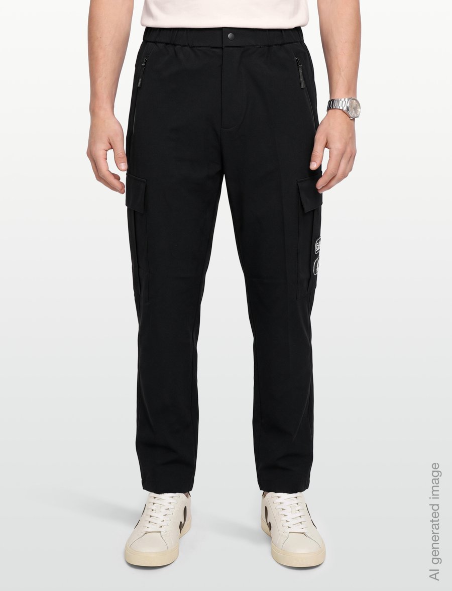 EA7 - TROUSER - cargo bikses - black - 3