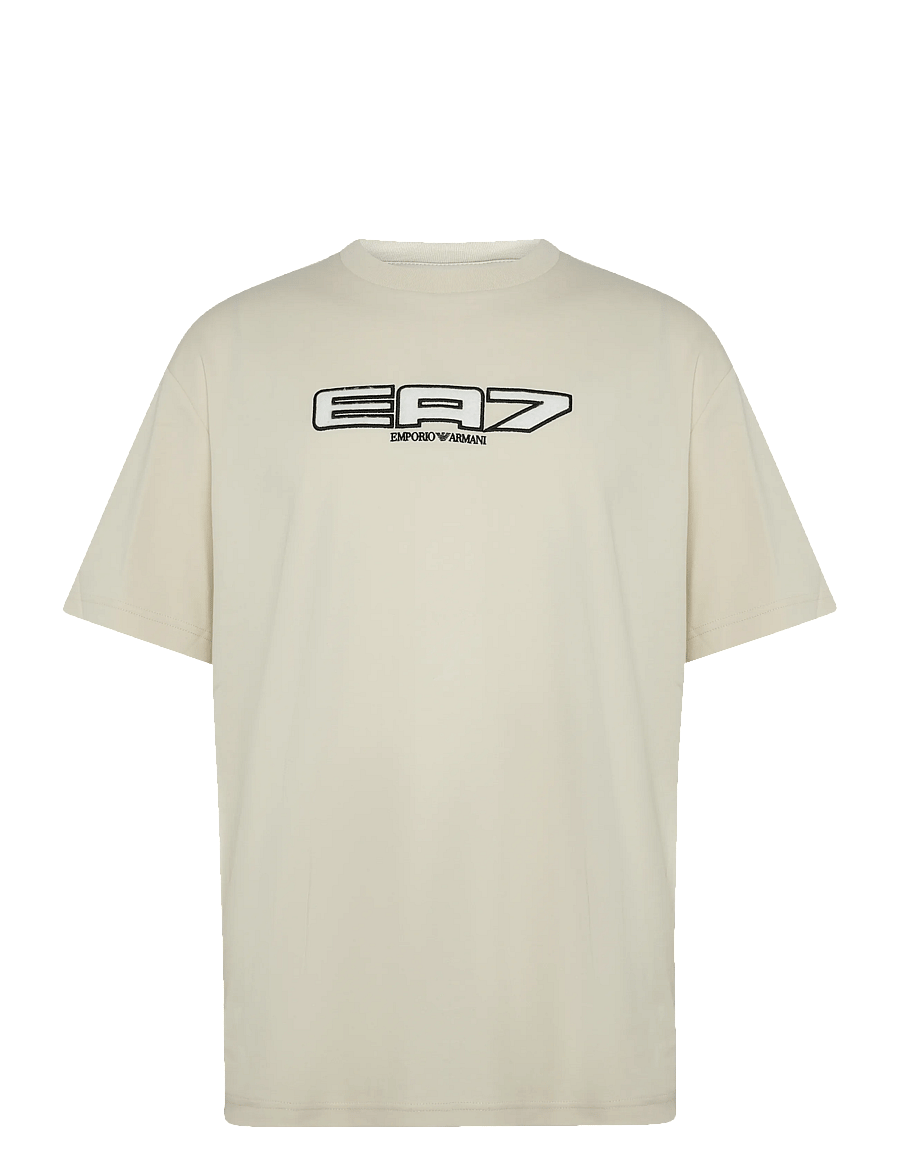 EA7 - T-SHIRT - lühikeste varrukatega t-särgid - almond milk - 0