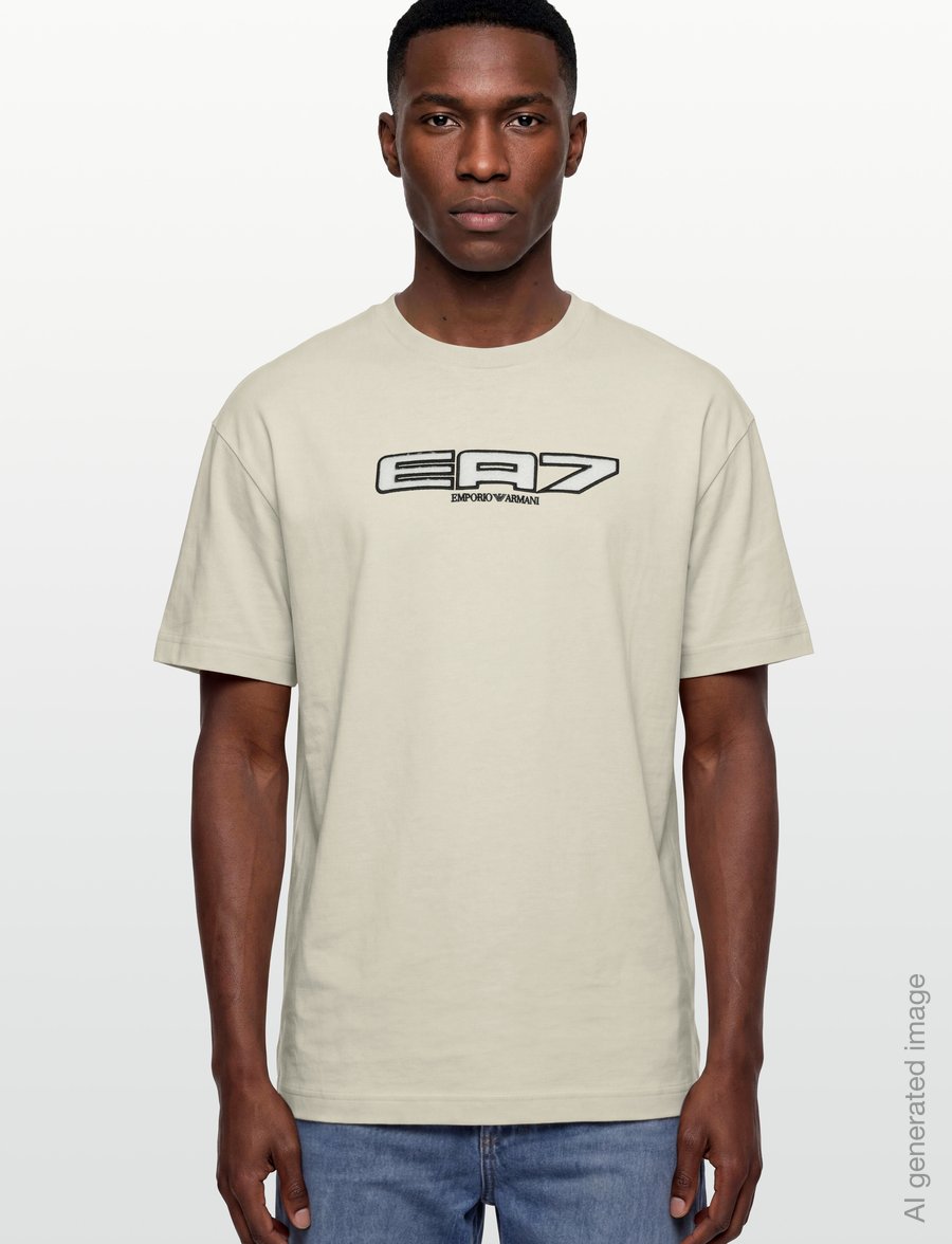 EA7 - T-SHIRT - korte mouwen - almond milk - 3