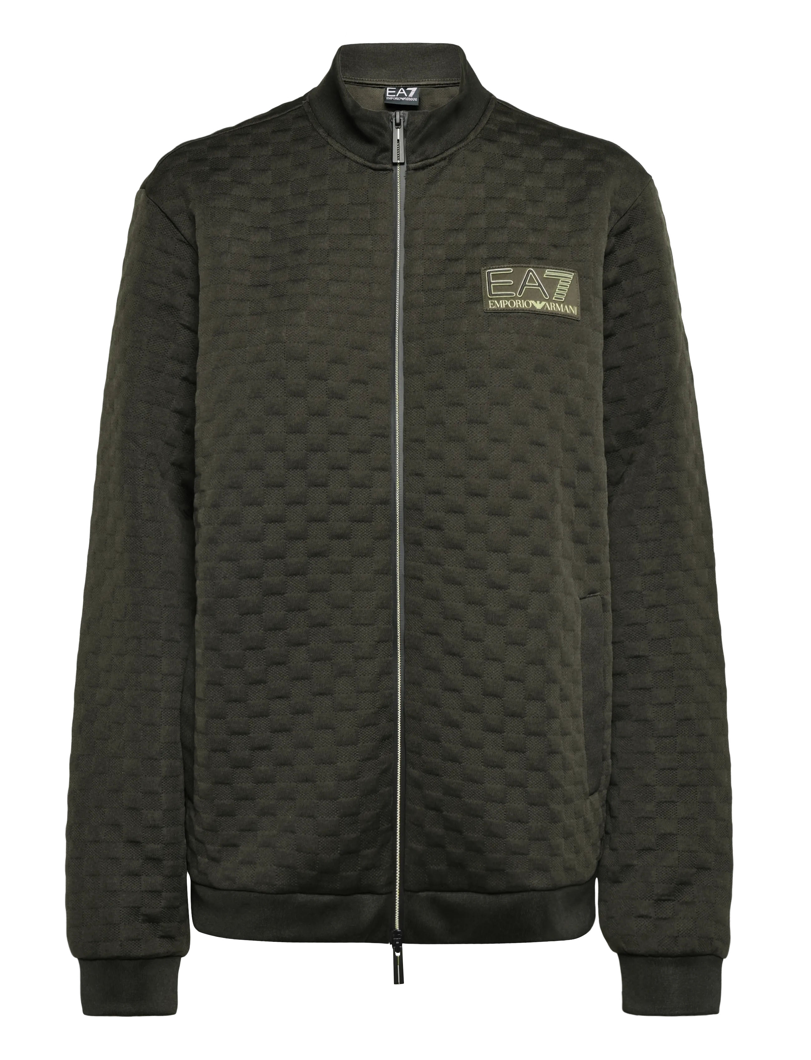 EA7 Sweatshirt, Herren, Sweatshirt Mit Reißverschluss, Khaki, Gr: XXXL