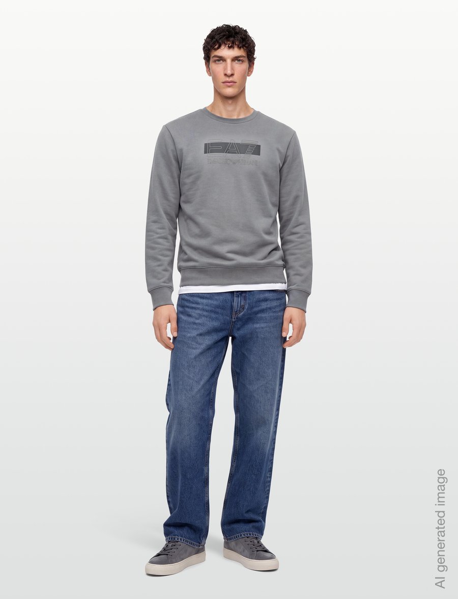 EA7 - SWEATSHIRT - sweatshirts - pewter/black - 0