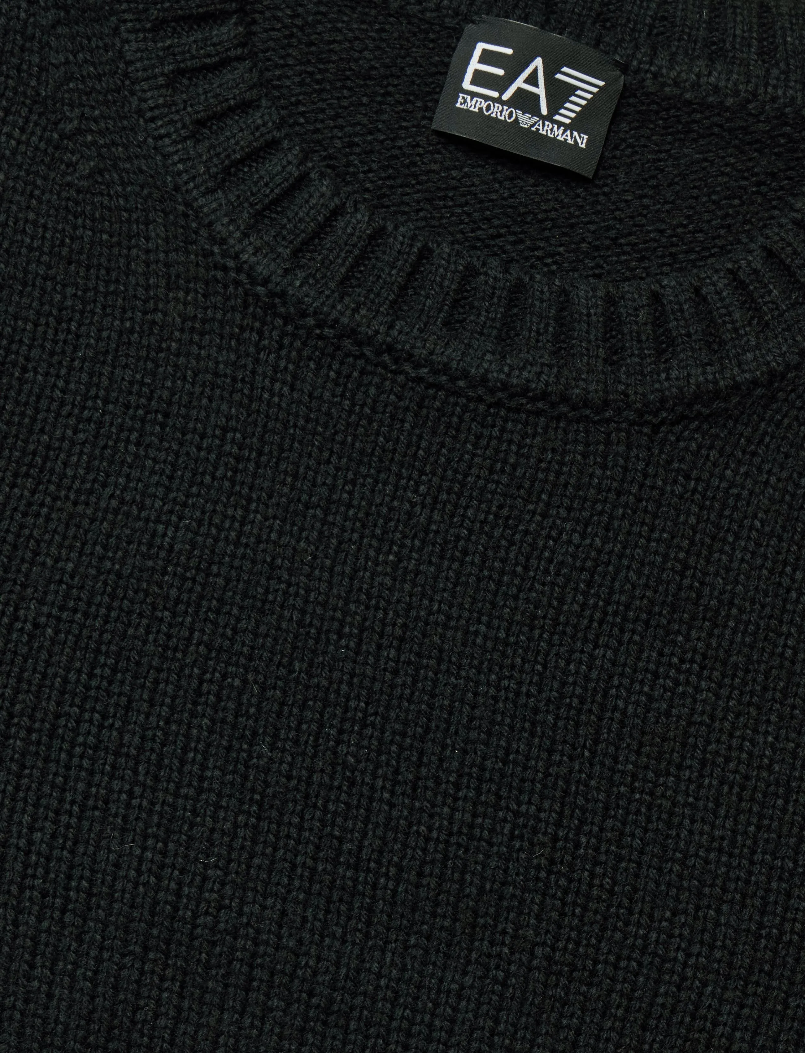 EA7 - PULLOVER - rundhalsad - black - 2