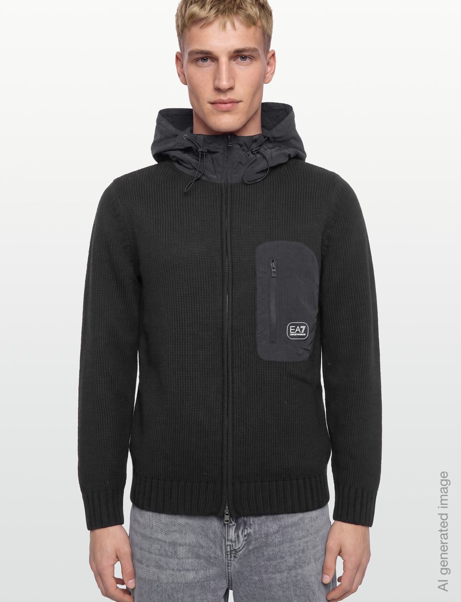 EA7 - CARDIGAN - full zip tröjor - black - 3