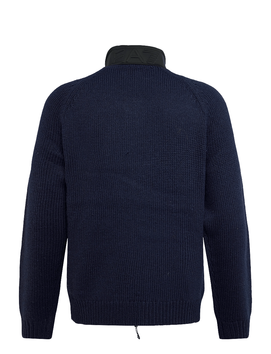 EA7 - CARDIGAN - pullover mit durchgehendem reißverschluss - armani blue - 1