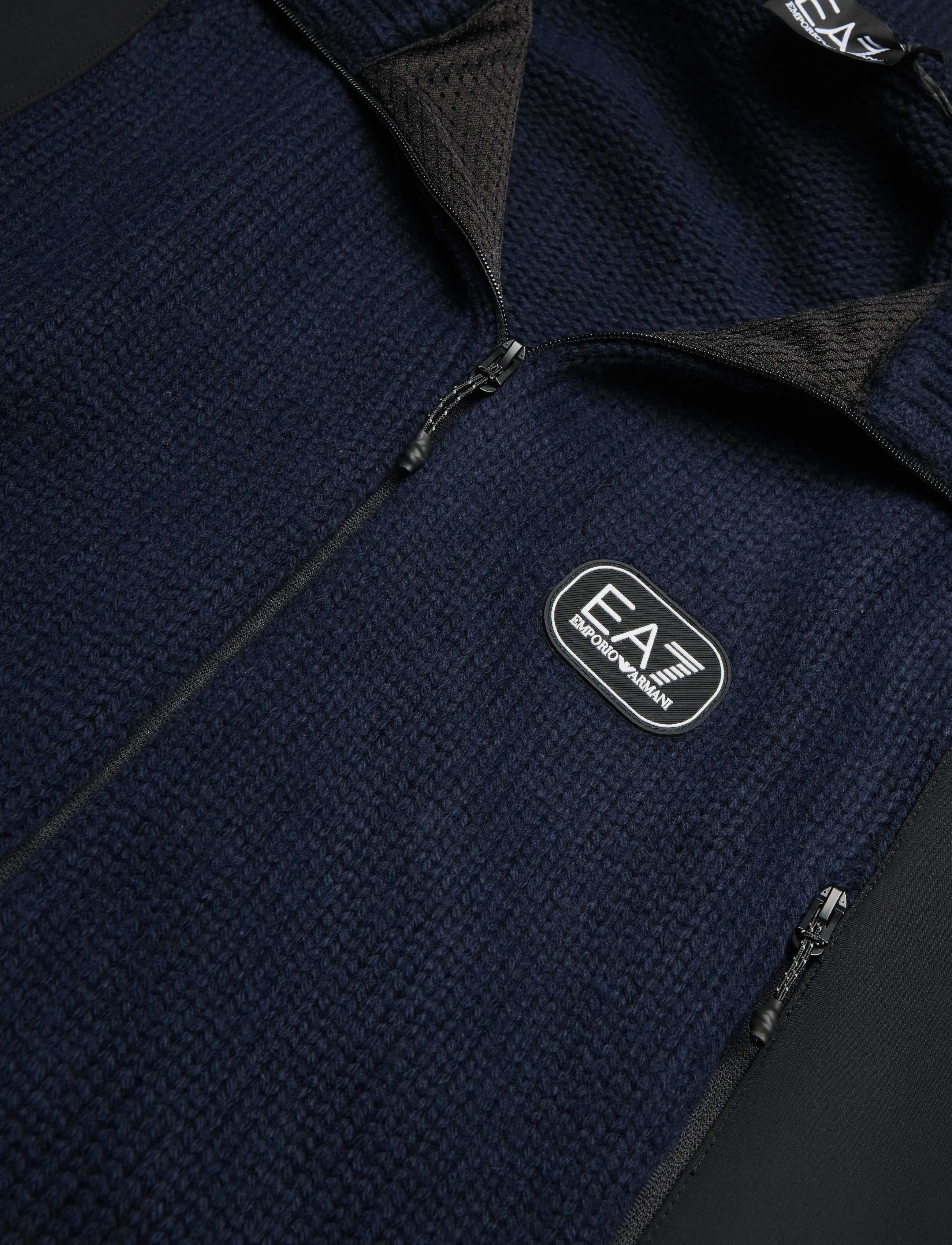 EA7 - CARDIGAN - pullover mit durchgehendem reißverschluss - armani blue - 2