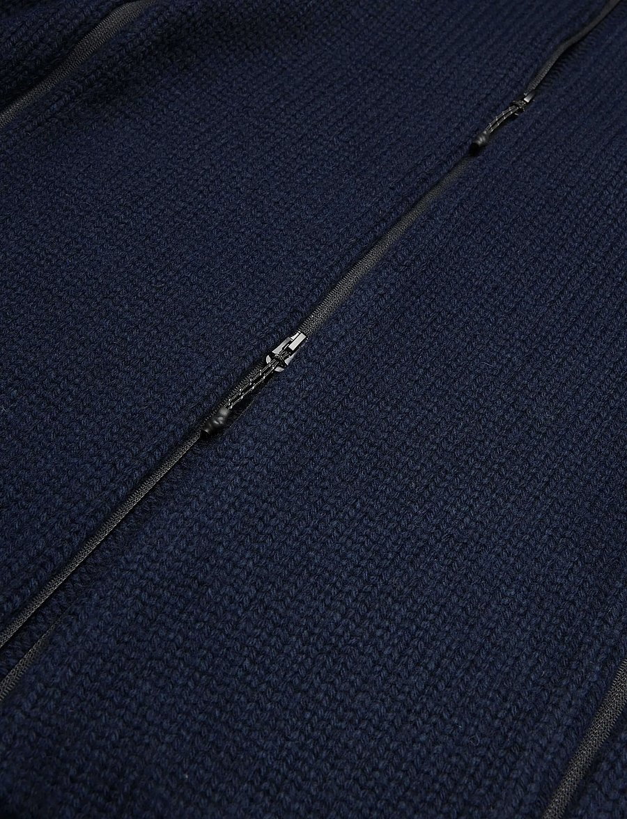 EA7 - CARDIGAN - pullover mit durchgehendem reißverschluss - armani blue - 3