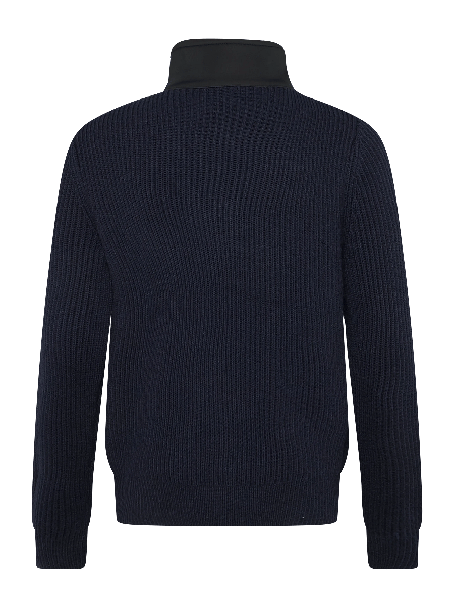EA7 - PULLOVER - halfzip strik - armani blue - 1