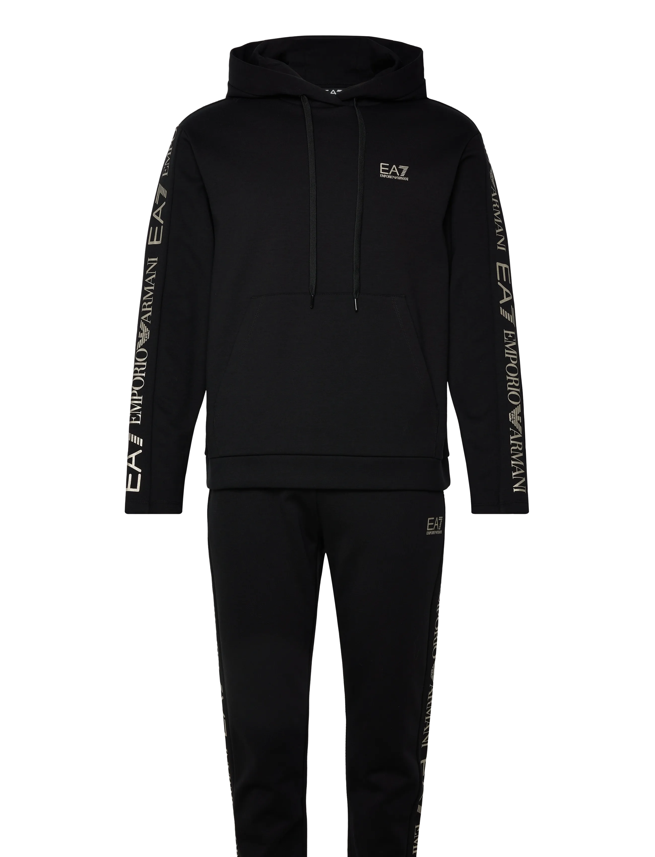 EA7 TRACKSUIT - Bukser - BLACK / GOLD / black