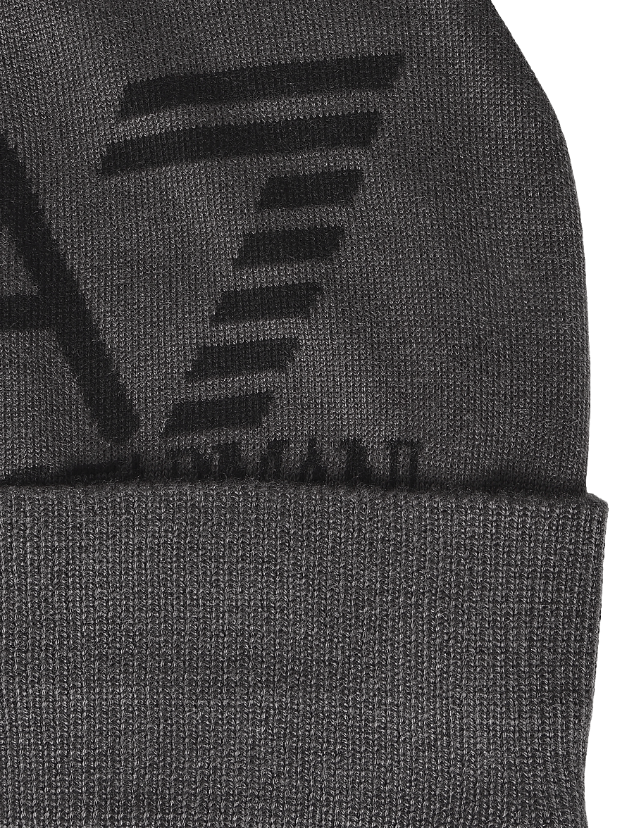 EA7 - BEANIE HAT - kootud mütsid - asphalt - 2