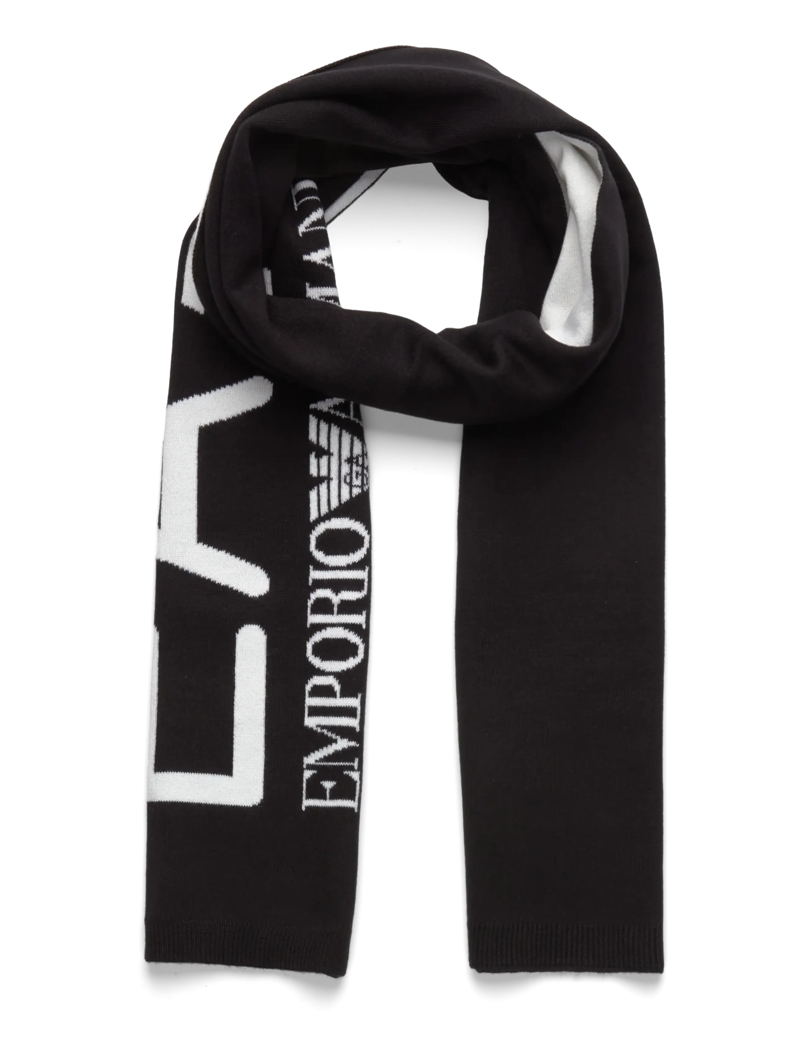 EA7 SCARF - Accessoarer - BLACK / WHITE / black